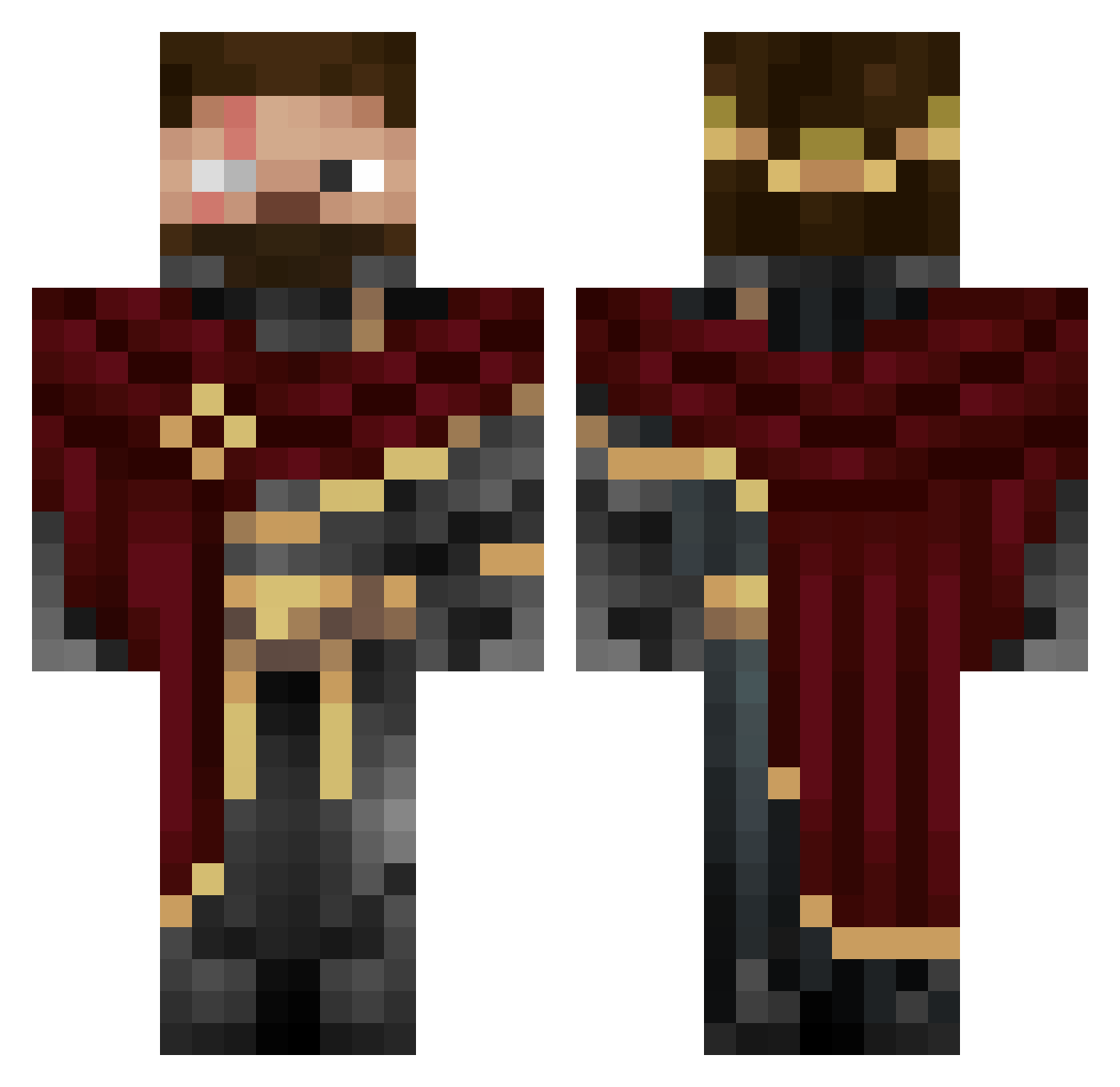 Rathian440 Minecraft skin, front and back view