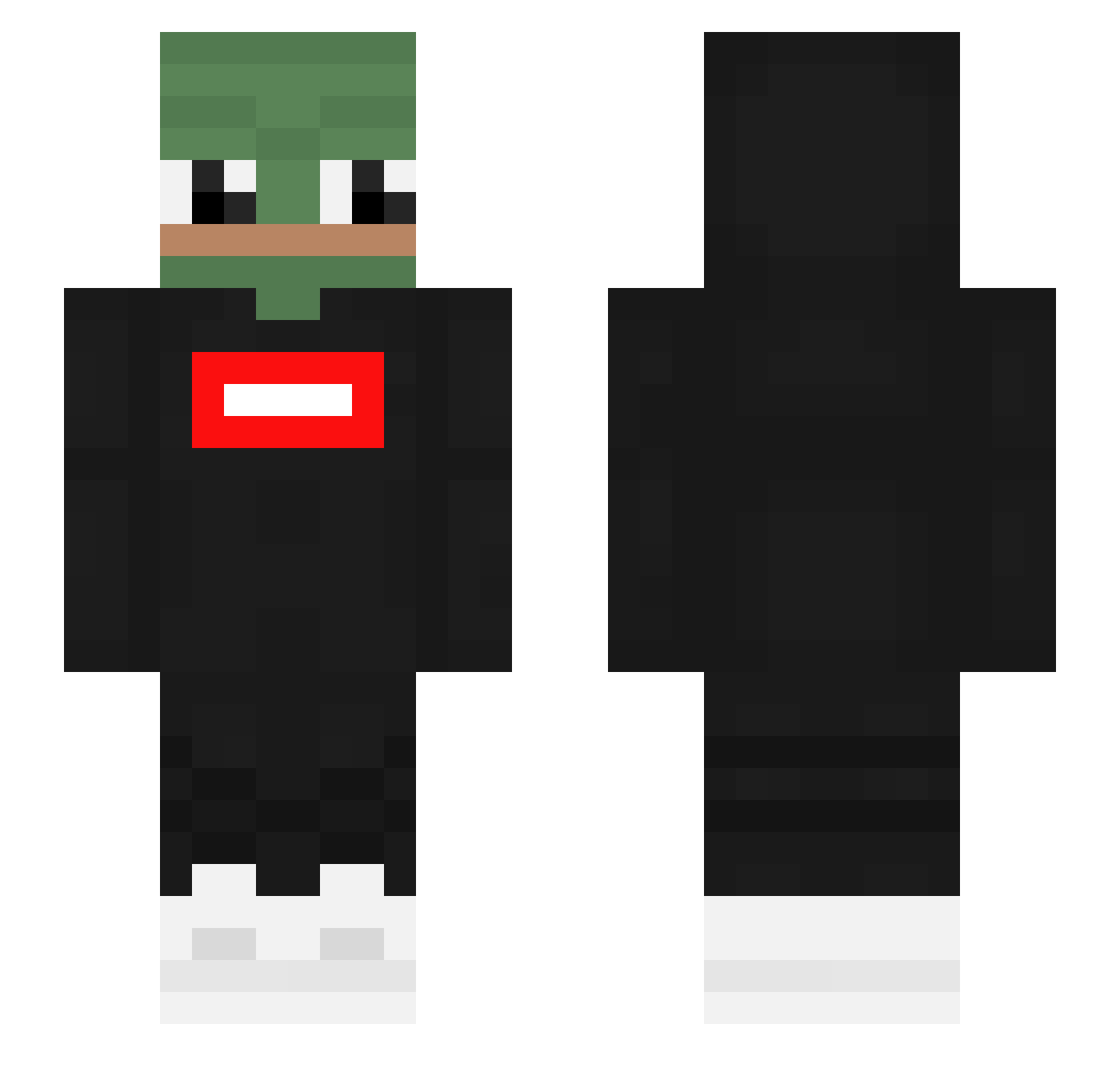 superbeast15 Minecraft skin, front and back view