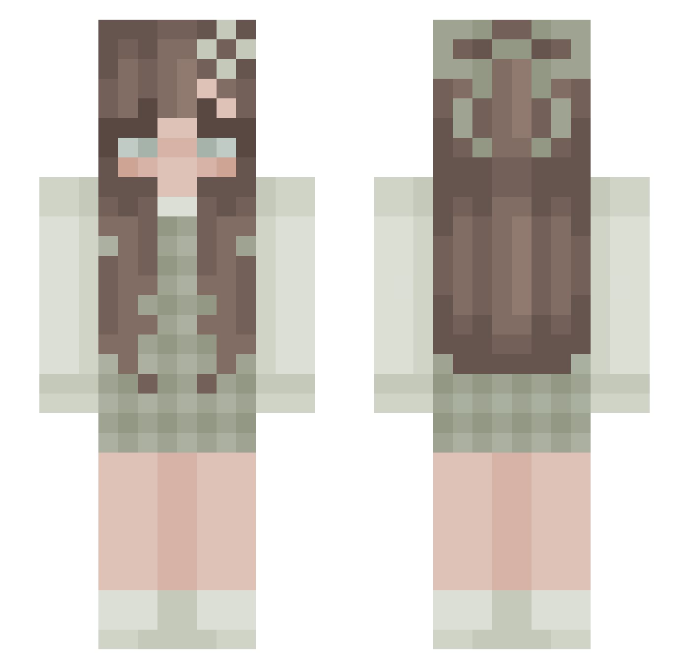 fattymadi Minecraft skin, front and back view