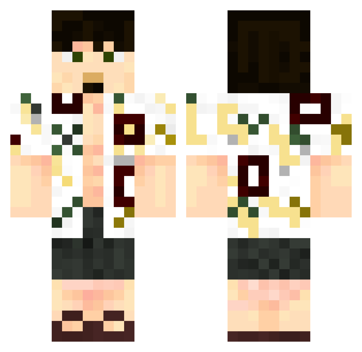 polencinas Minecraft skin, front and back view