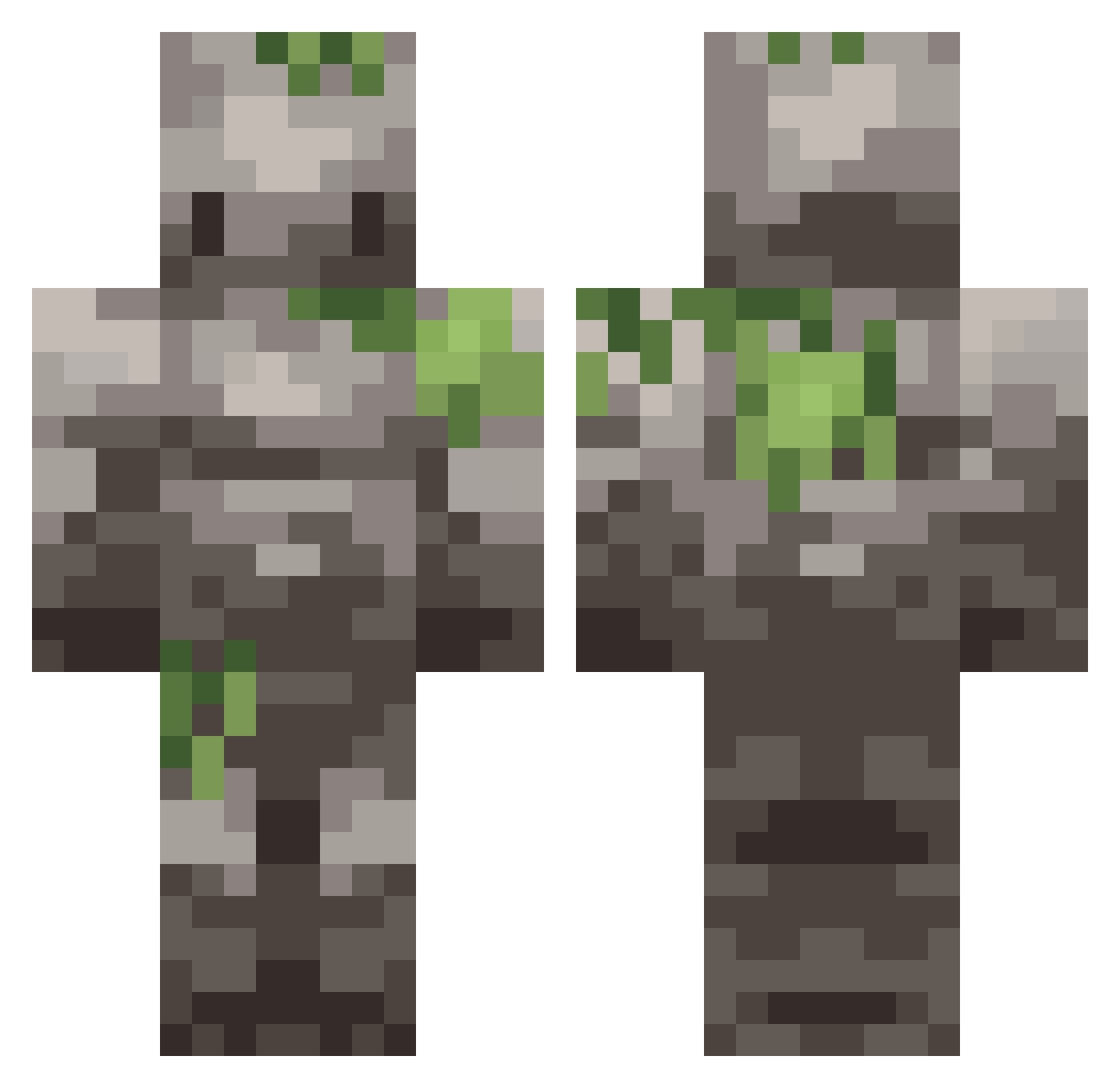 Kuroshiro13 Minecraft skin, front and back view