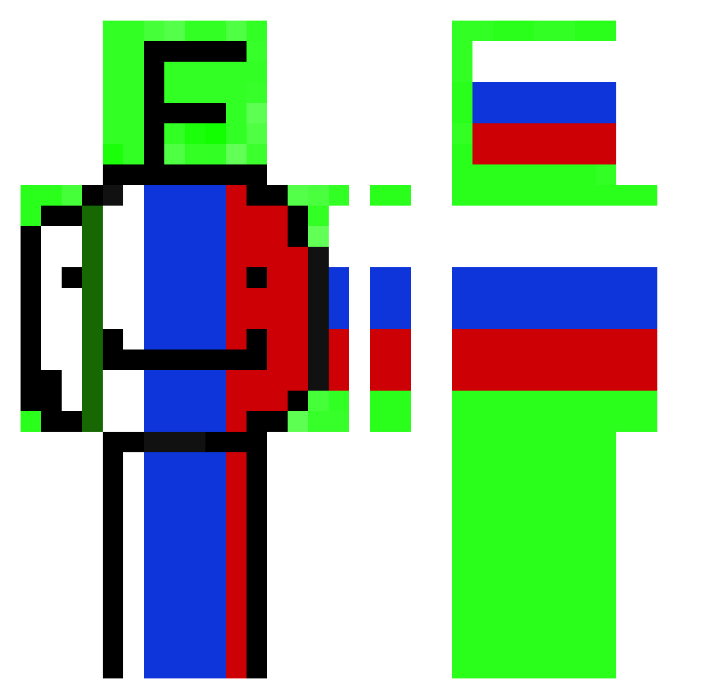 rasputingrigori Minecraft skin, front and back view