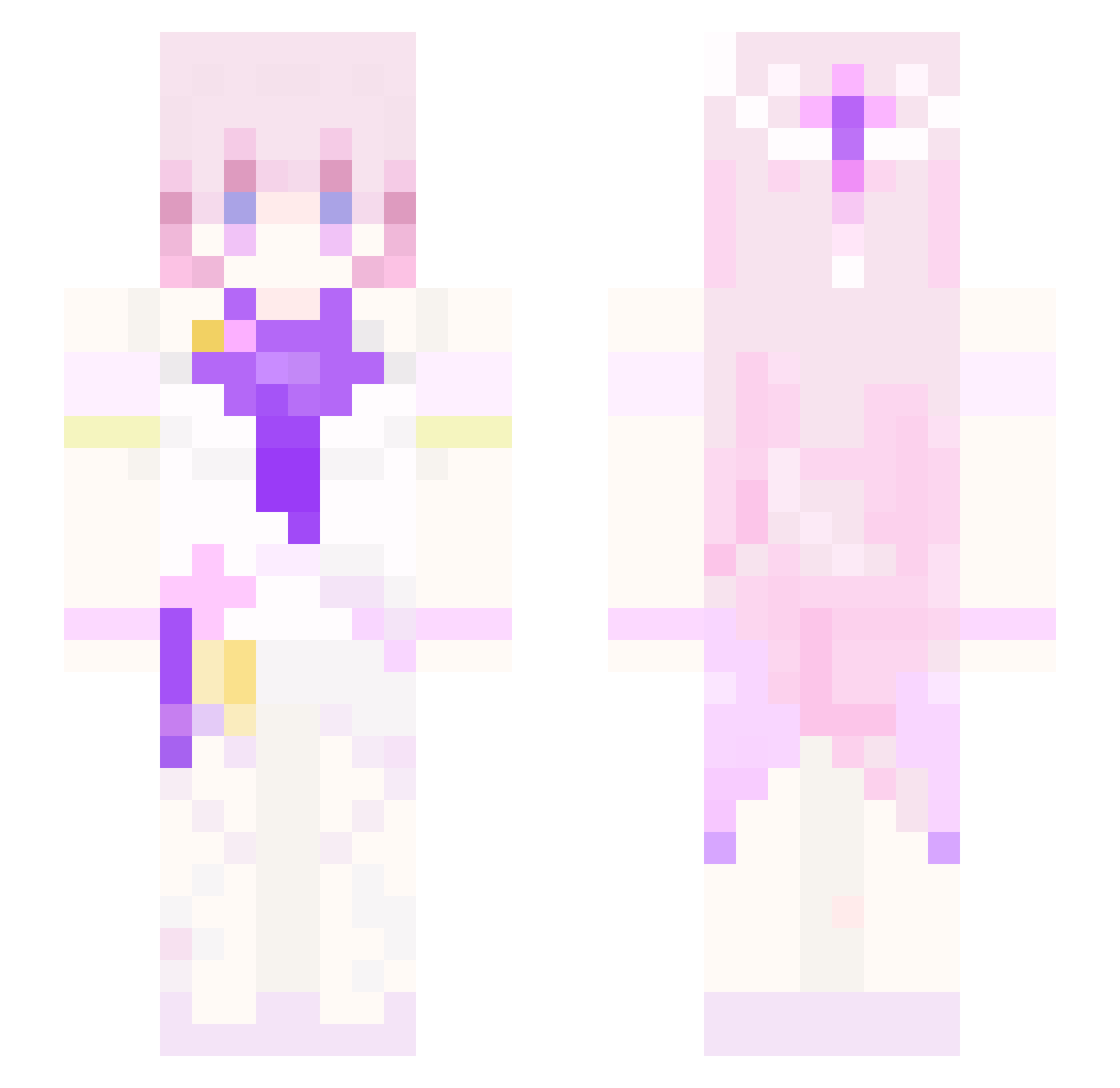 PhiLia_Reverie Minecraft skin, front and back view