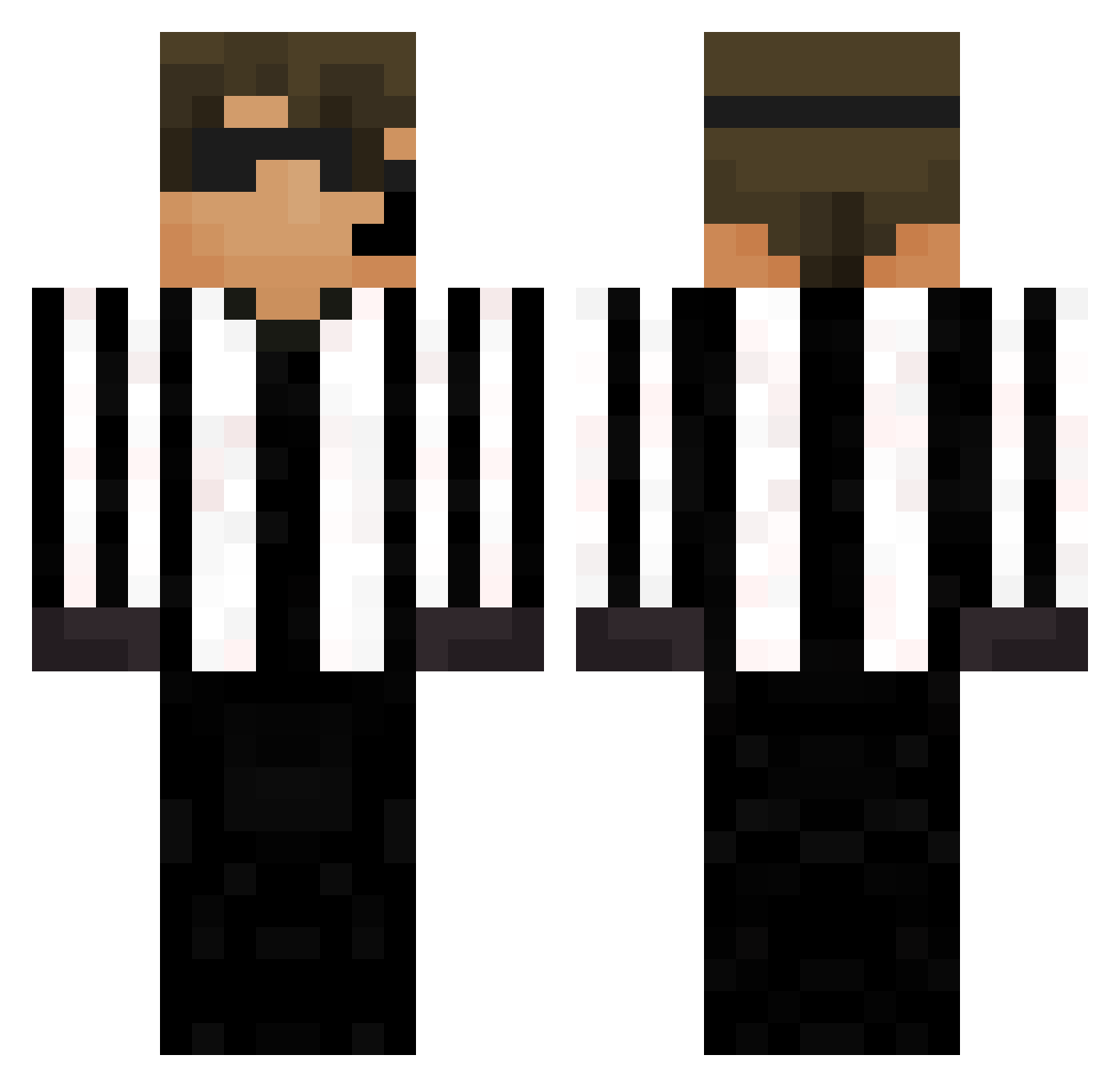 THEsolda3 Minecraft skin, front and back view