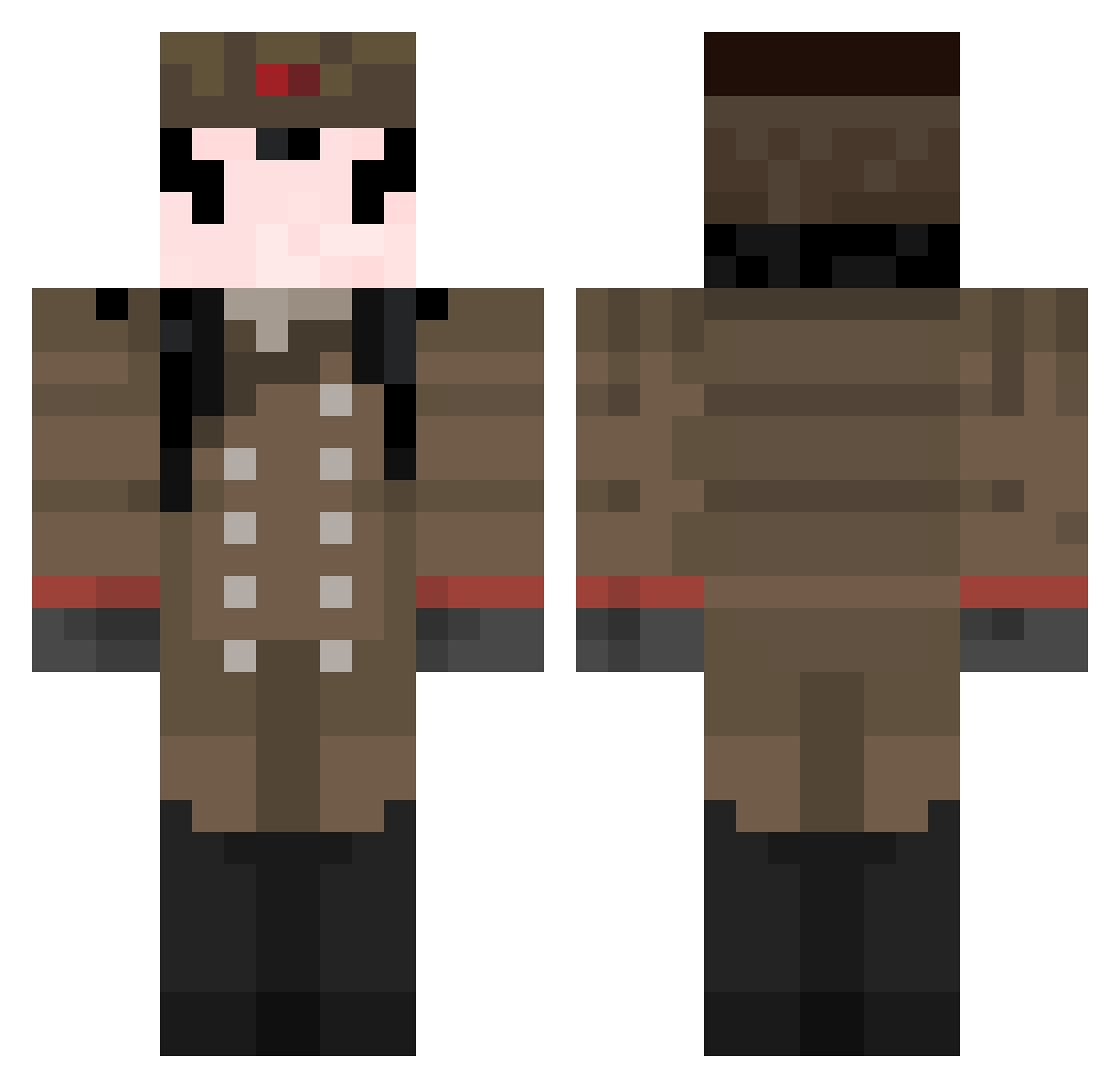 Snorke_ Minecraft skin, front and back view