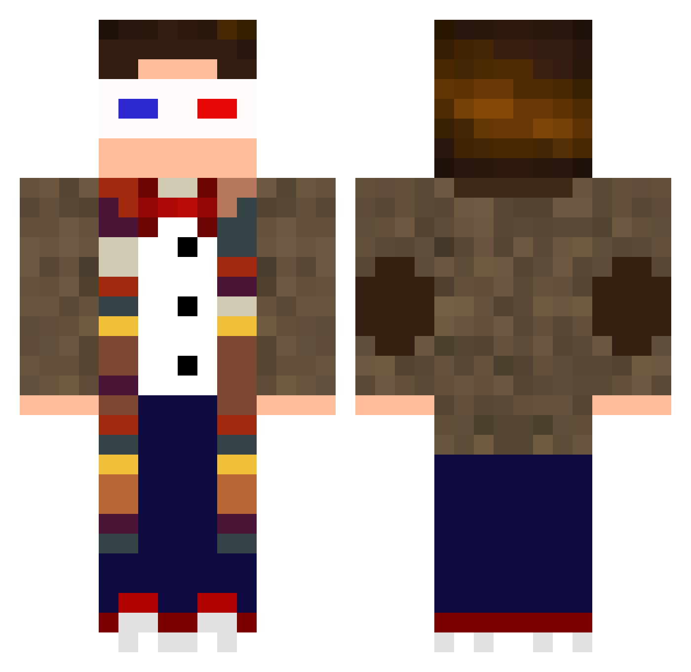 Valiant Minecraft skin, front and back view
