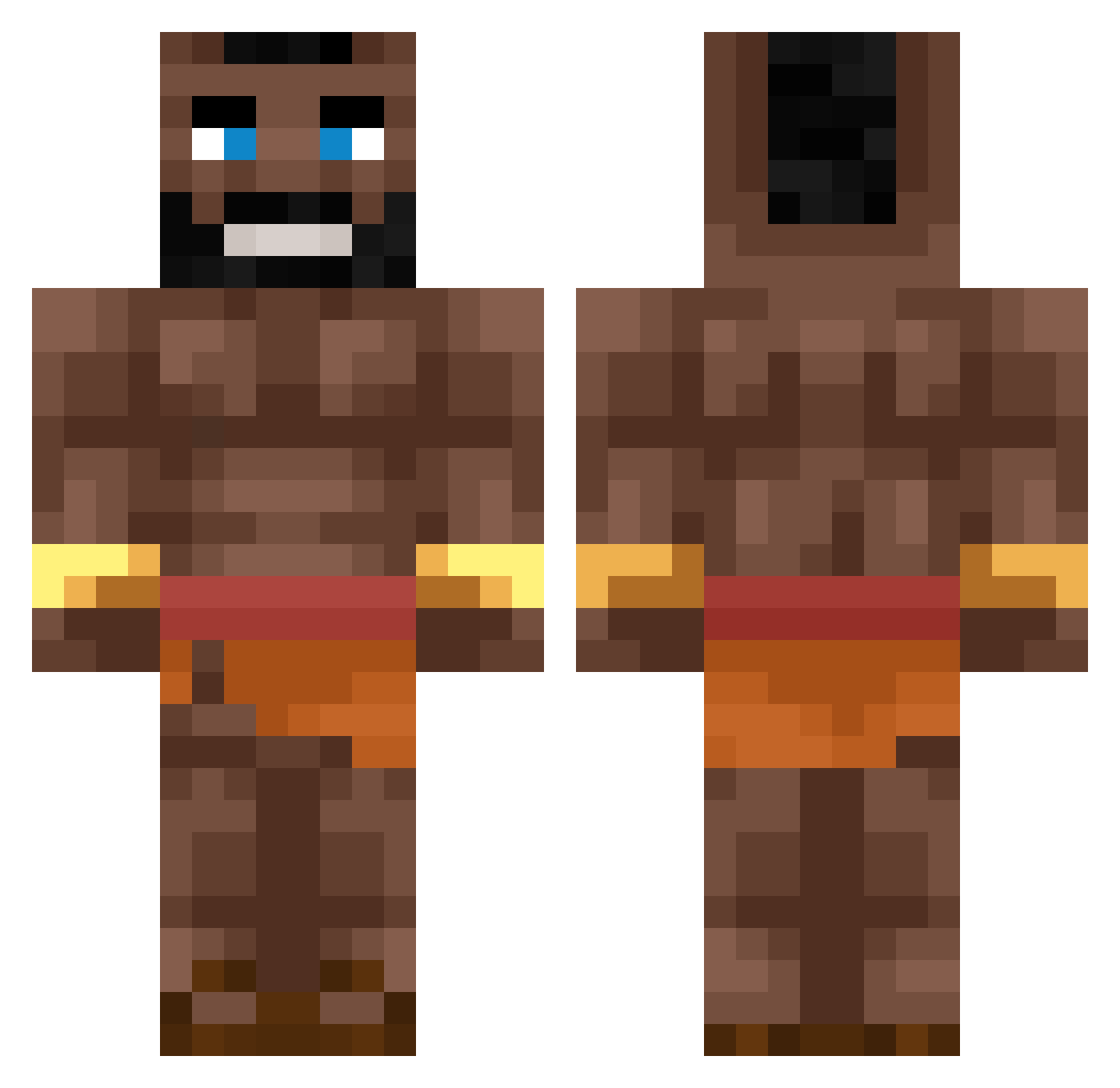 choppyonthebeat Minecraft skin, front and back view