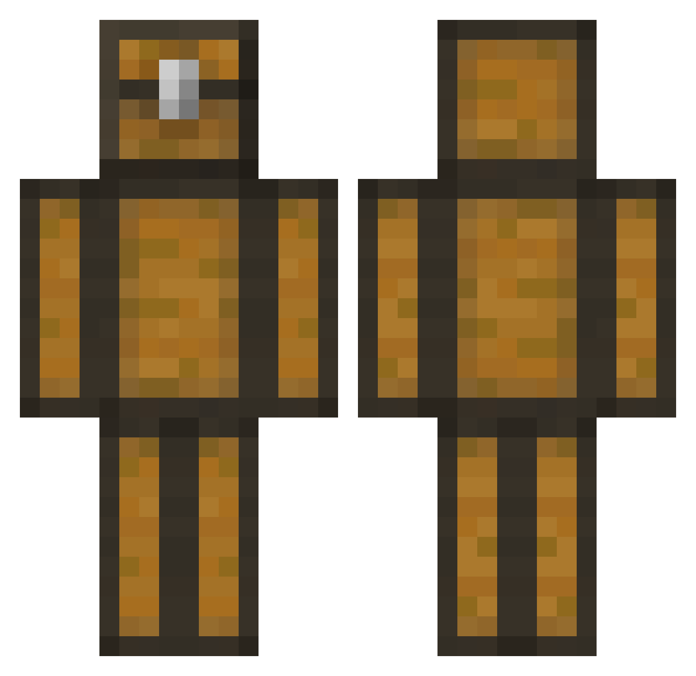BlastoiseVeteran Minecraft skin, front and back view