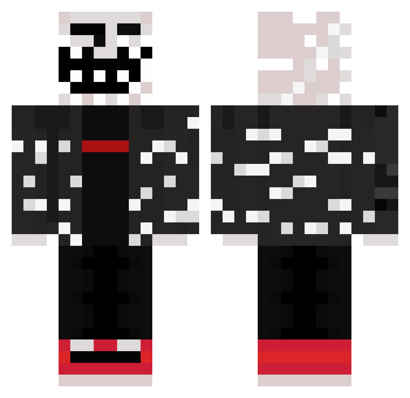 Fonte_Confia404 Minecraft skin, front and back view