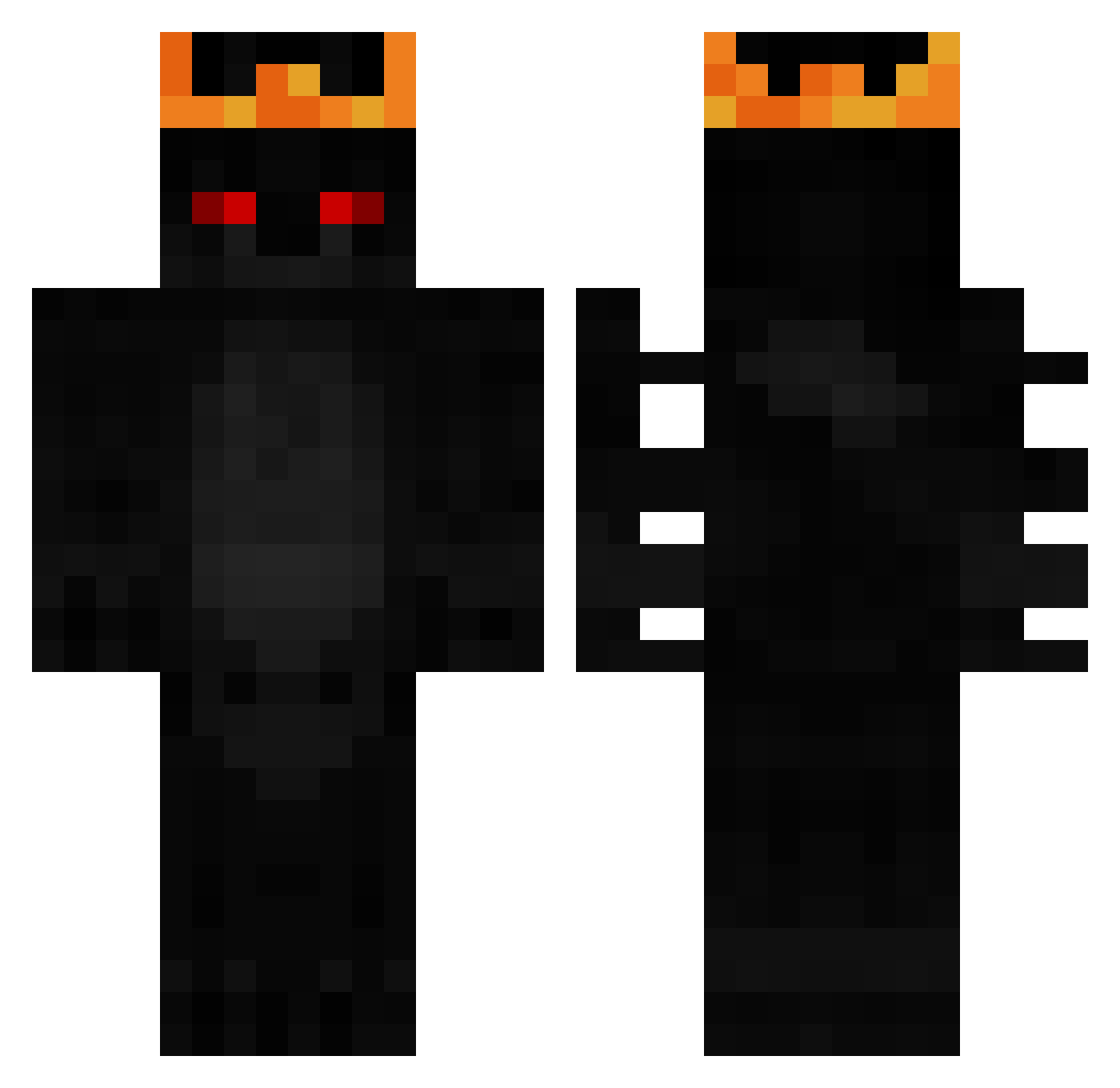 Sumblex Minecraft skin, front and back view