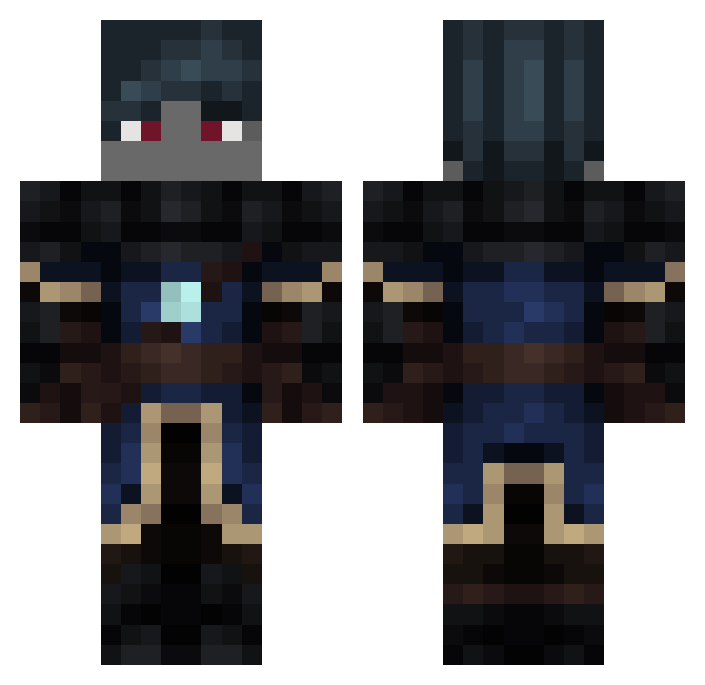 Ashley Minecraft skin, front and back view
