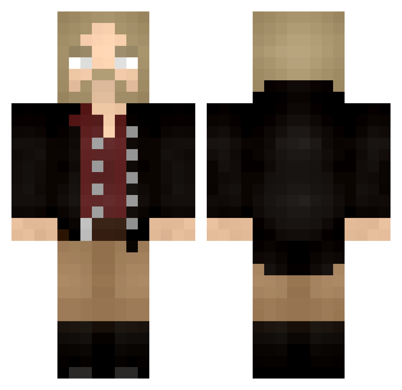 gustawedzaina67 Minecraft skin, front and back view