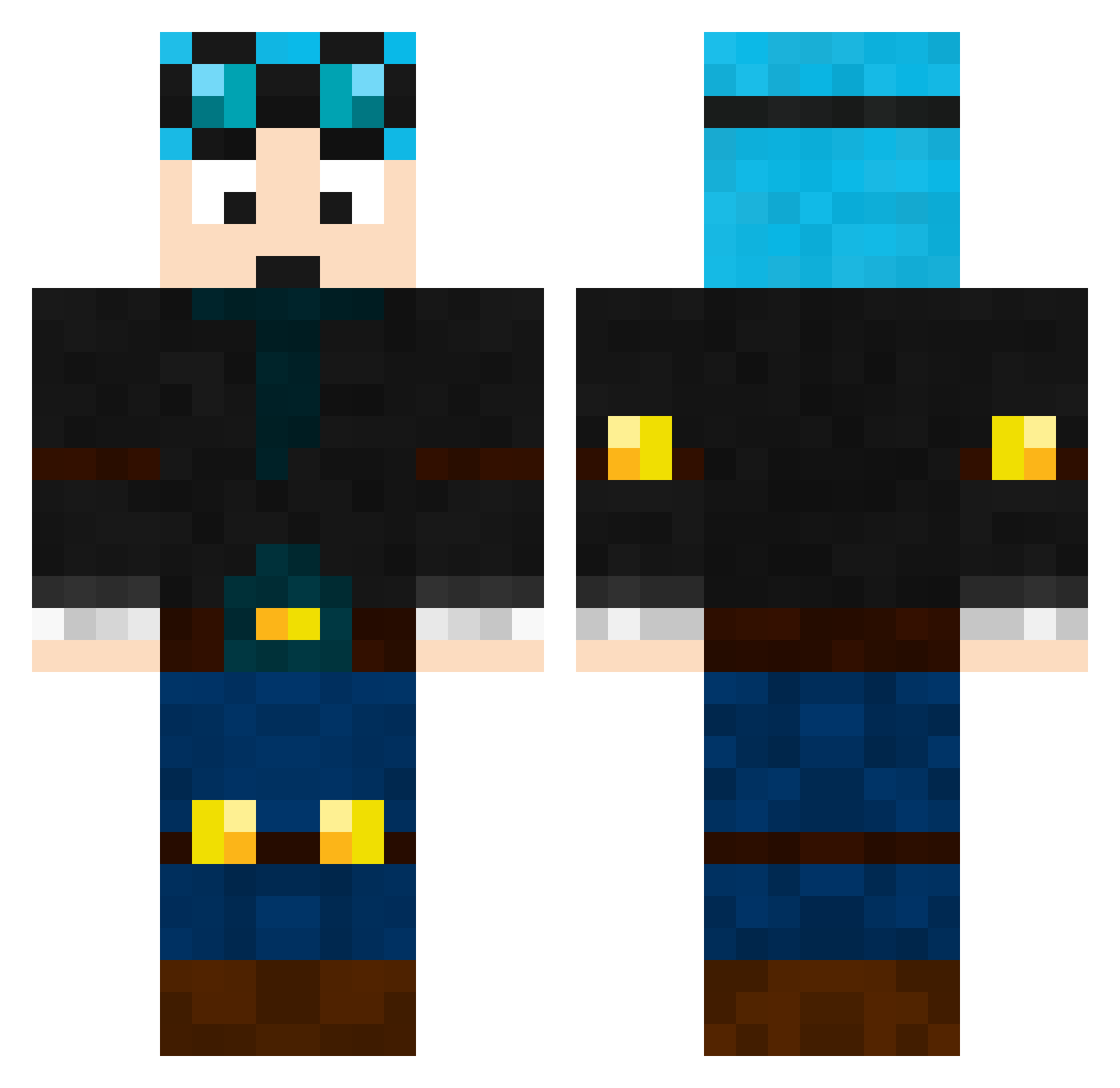 SandroPandro Minecraft skin, front and back view