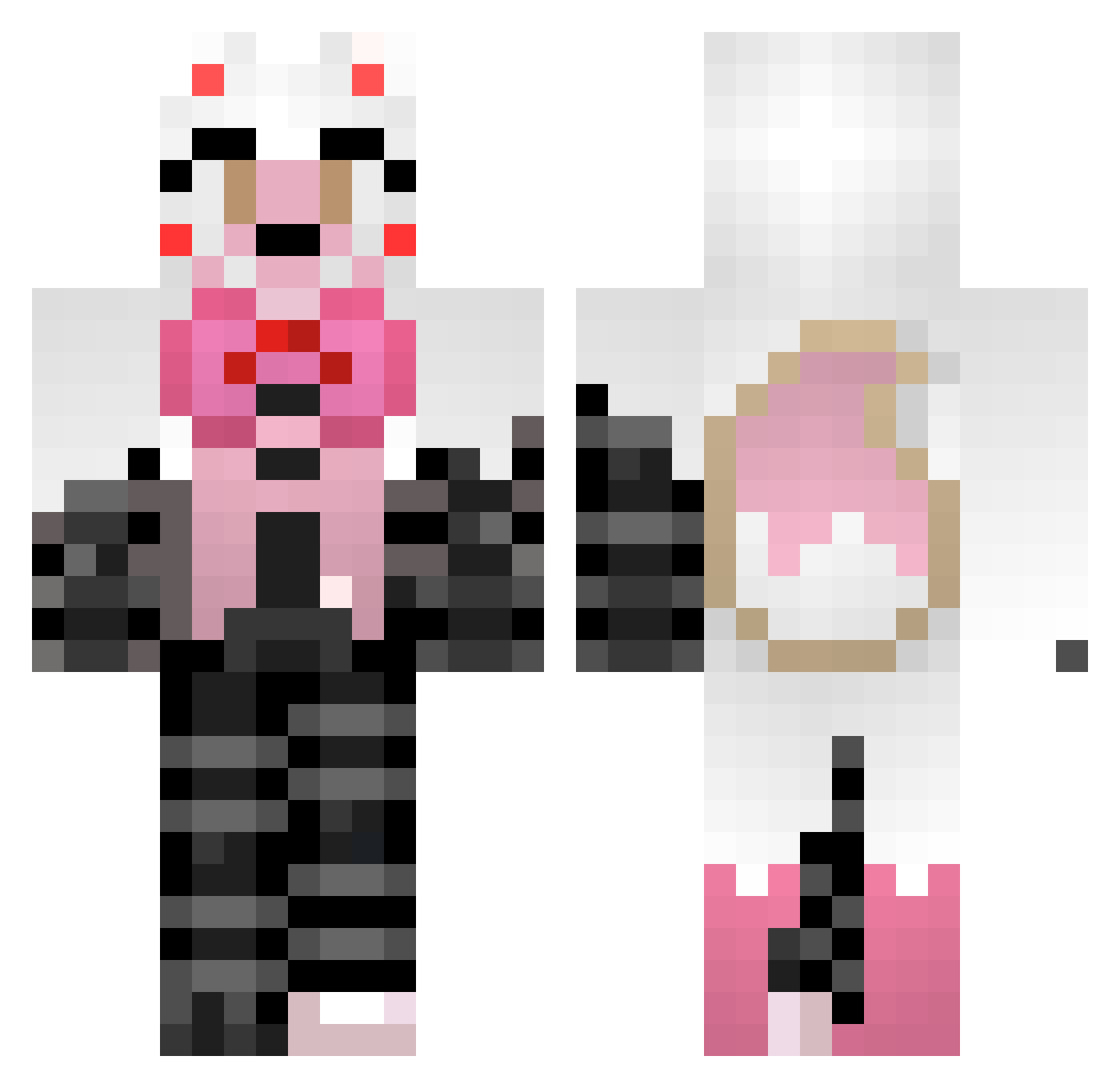 HedgehogHannah8 Minecraft skin, front and back view