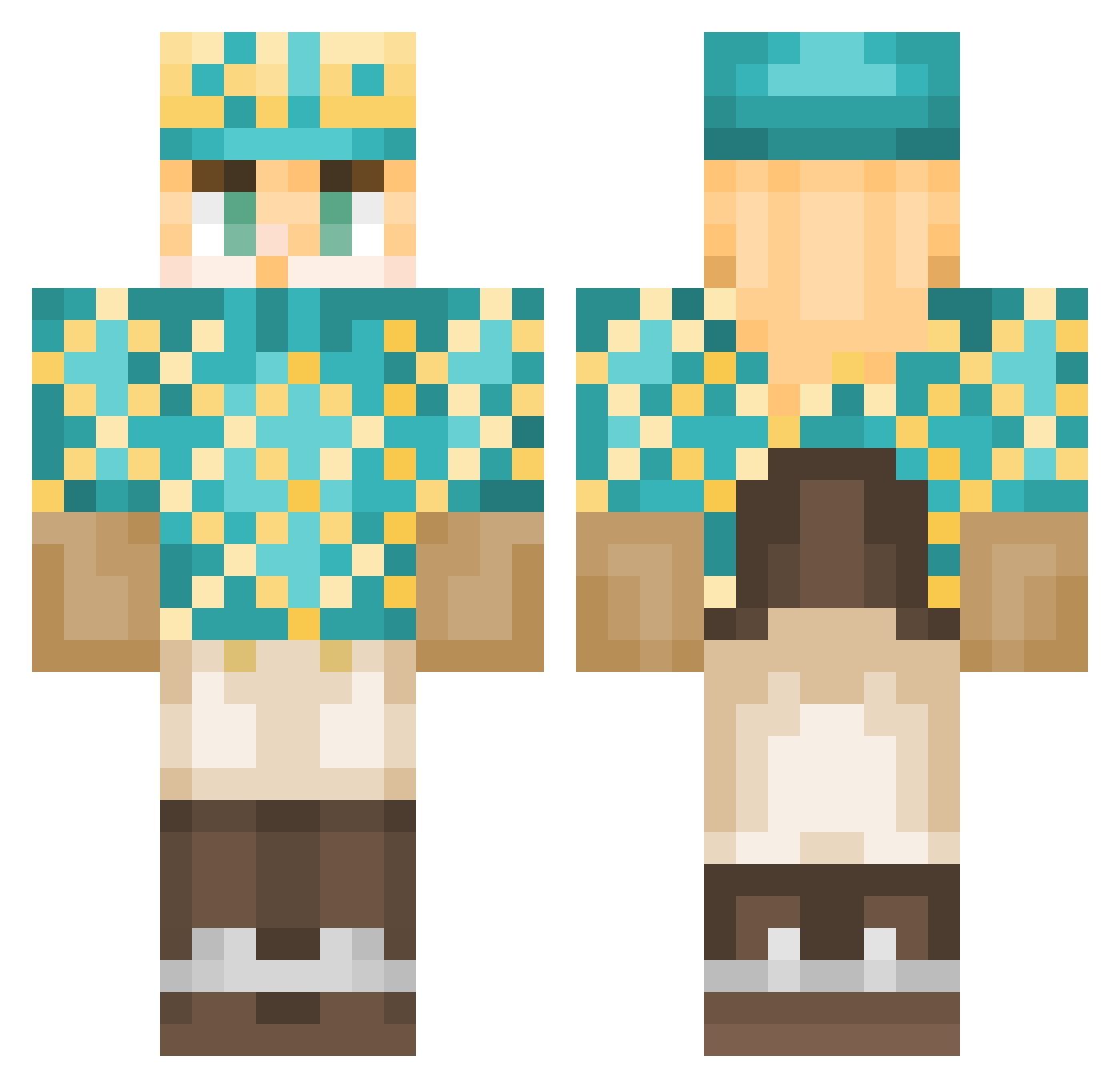 AndreiOvi007 Minecraft skin, front and back view