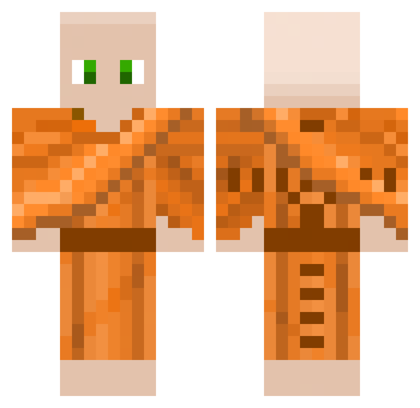 OWZI_ Minecraft skin, front and back view