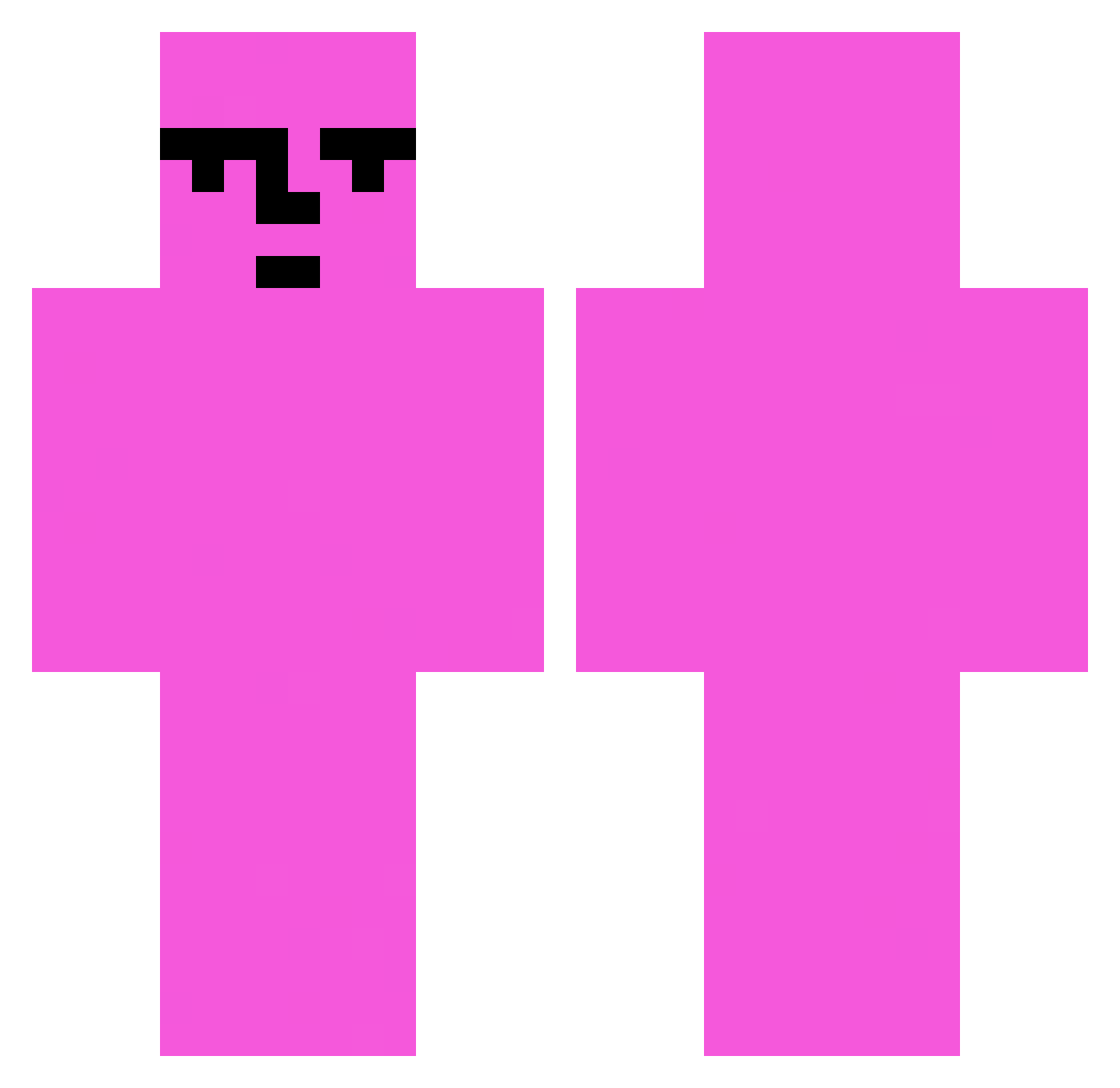 SimonTV159 Minecraft skin, front and back view