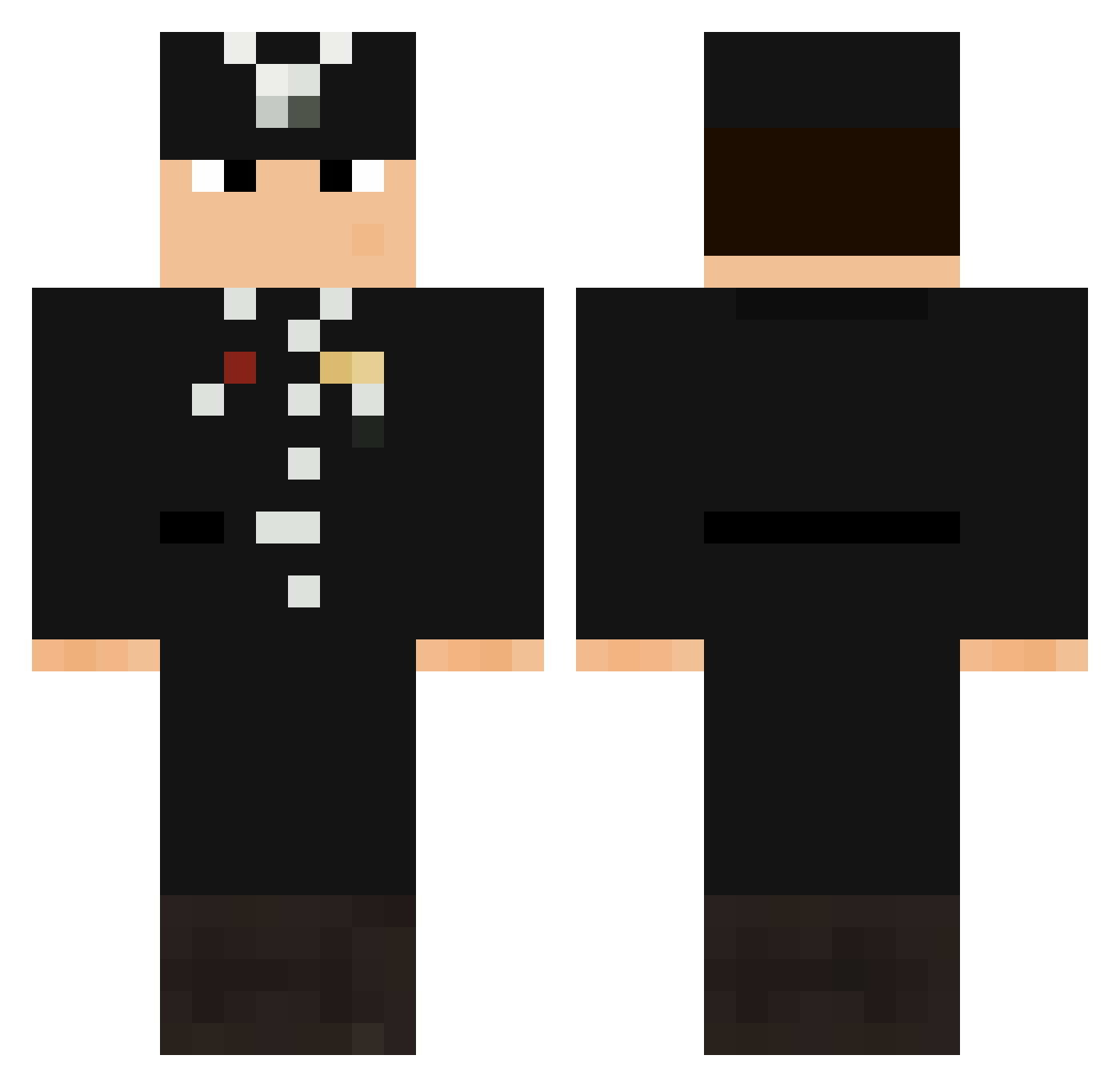 MCsEpic Minecraft skin, front and back view