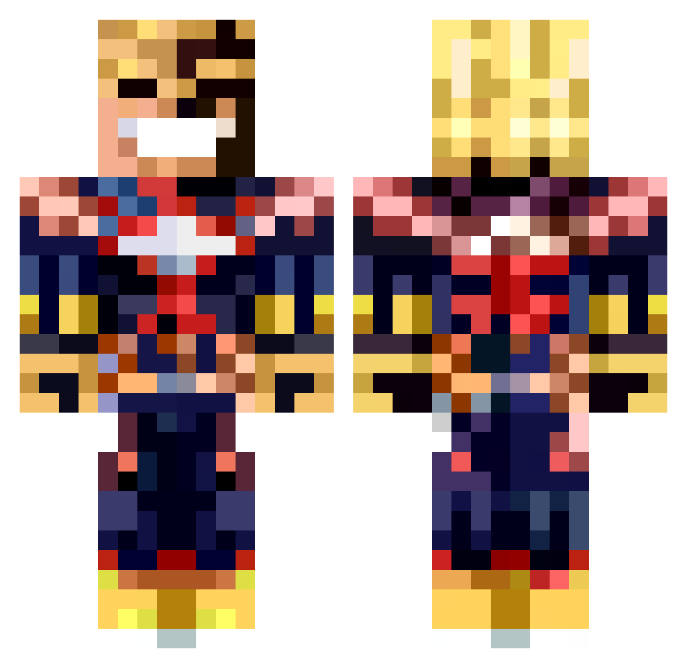 W0MEN_RESPECT0R Minecraft skin, front and back view