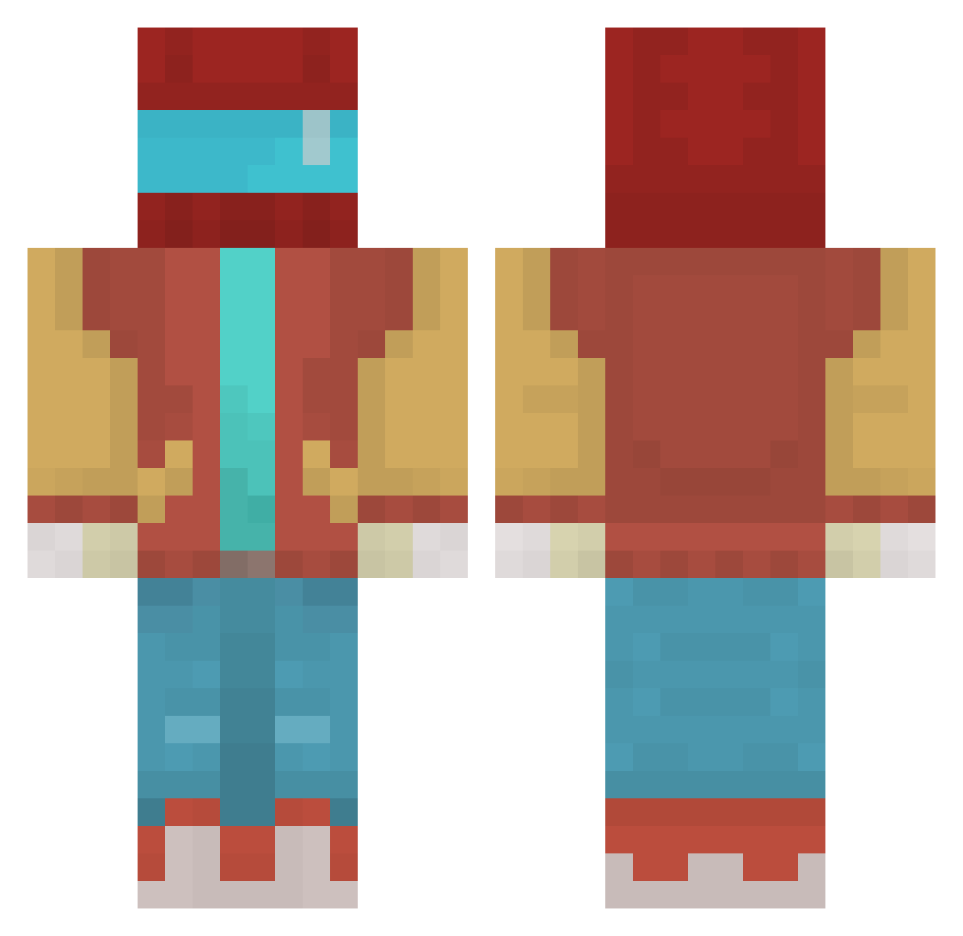 thisguyplaying Minecraft skin, front and back view