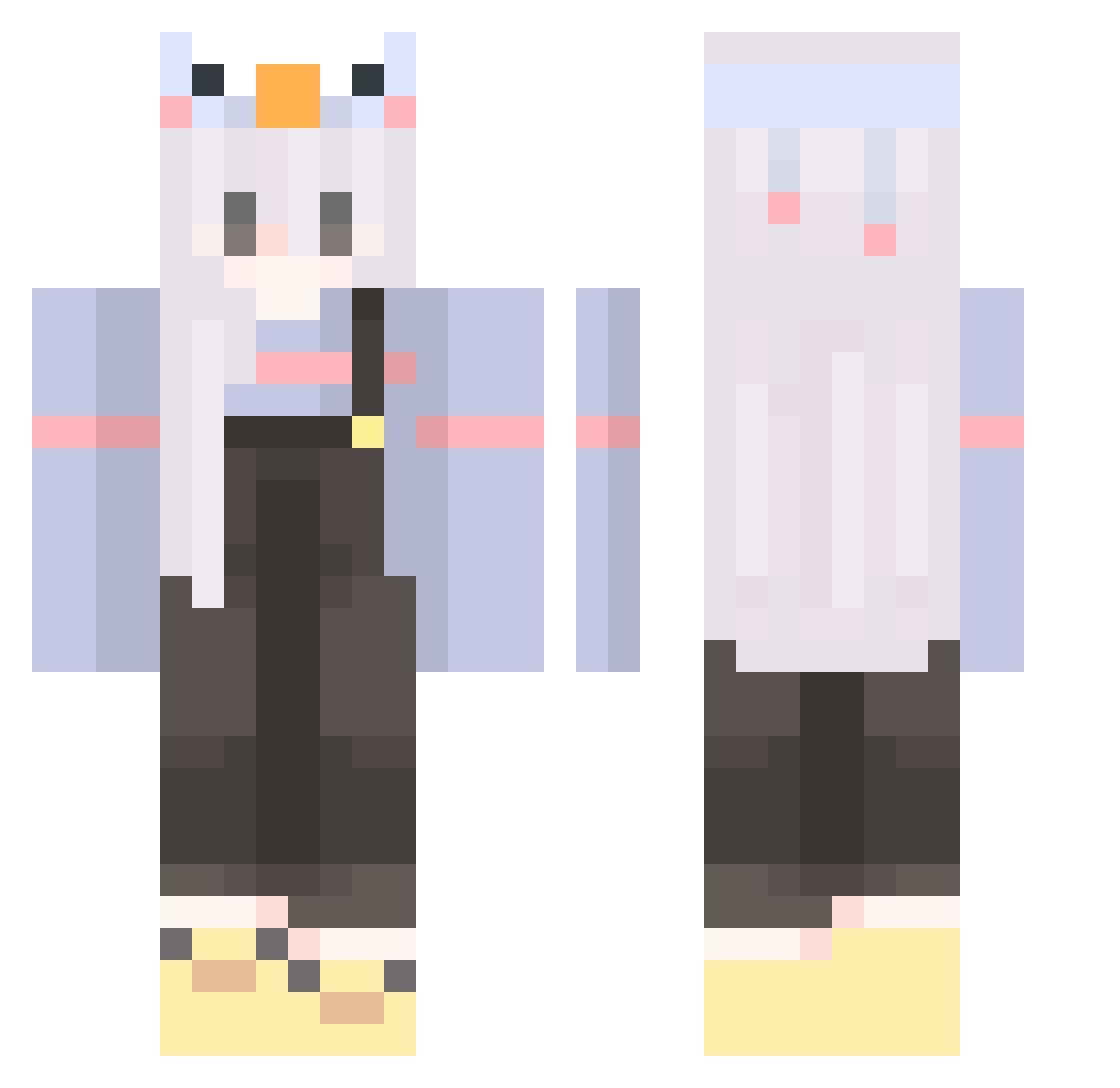 VanserSb Minecraft skin, front and back view