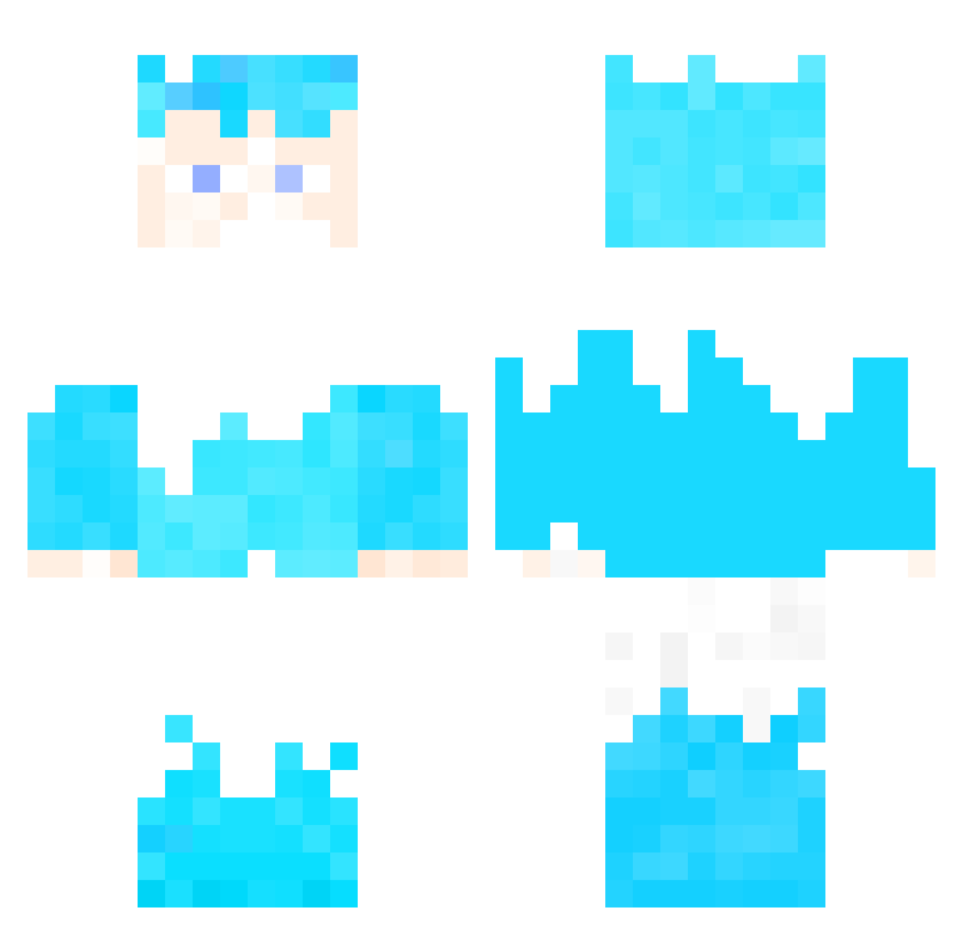 MaxFos Minecraft skin, front and back view