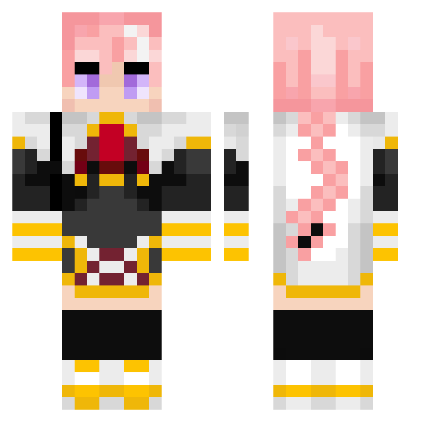 Knarre Minecraft skin, front and back view