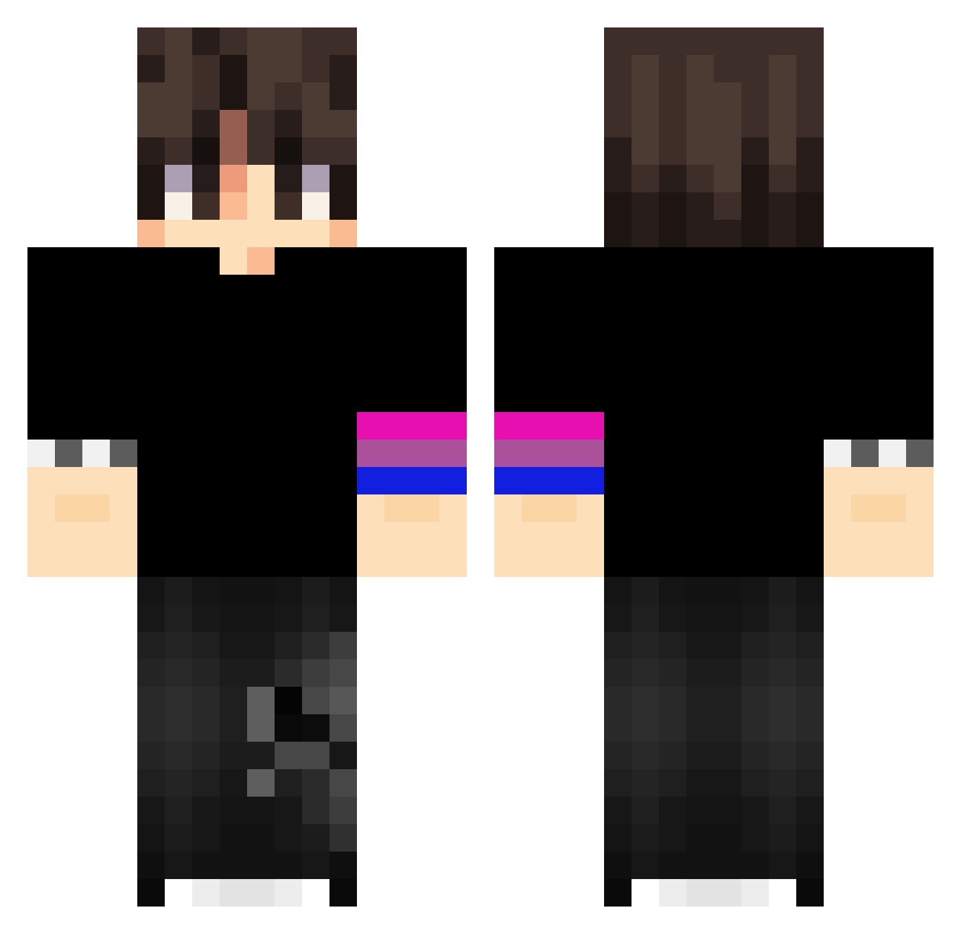DaviWar444 Minecraft skin, front and back view
