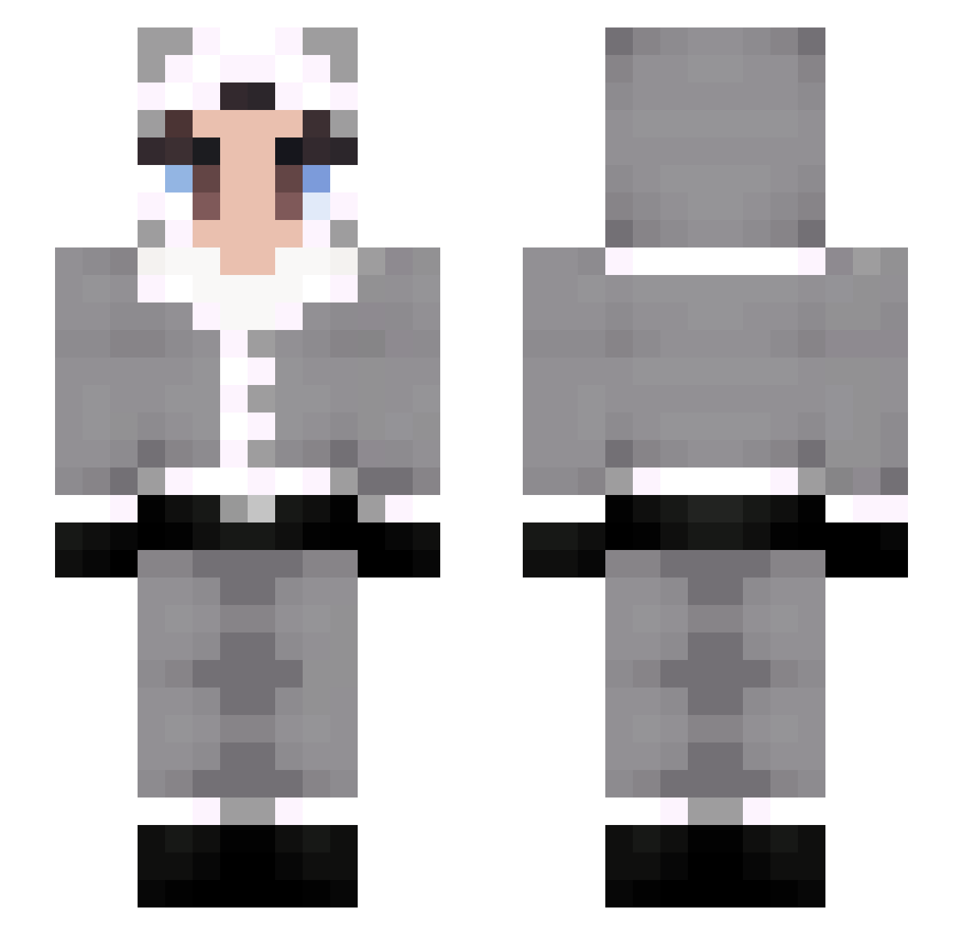 Leigh150 Minecraft skin, front and back view
