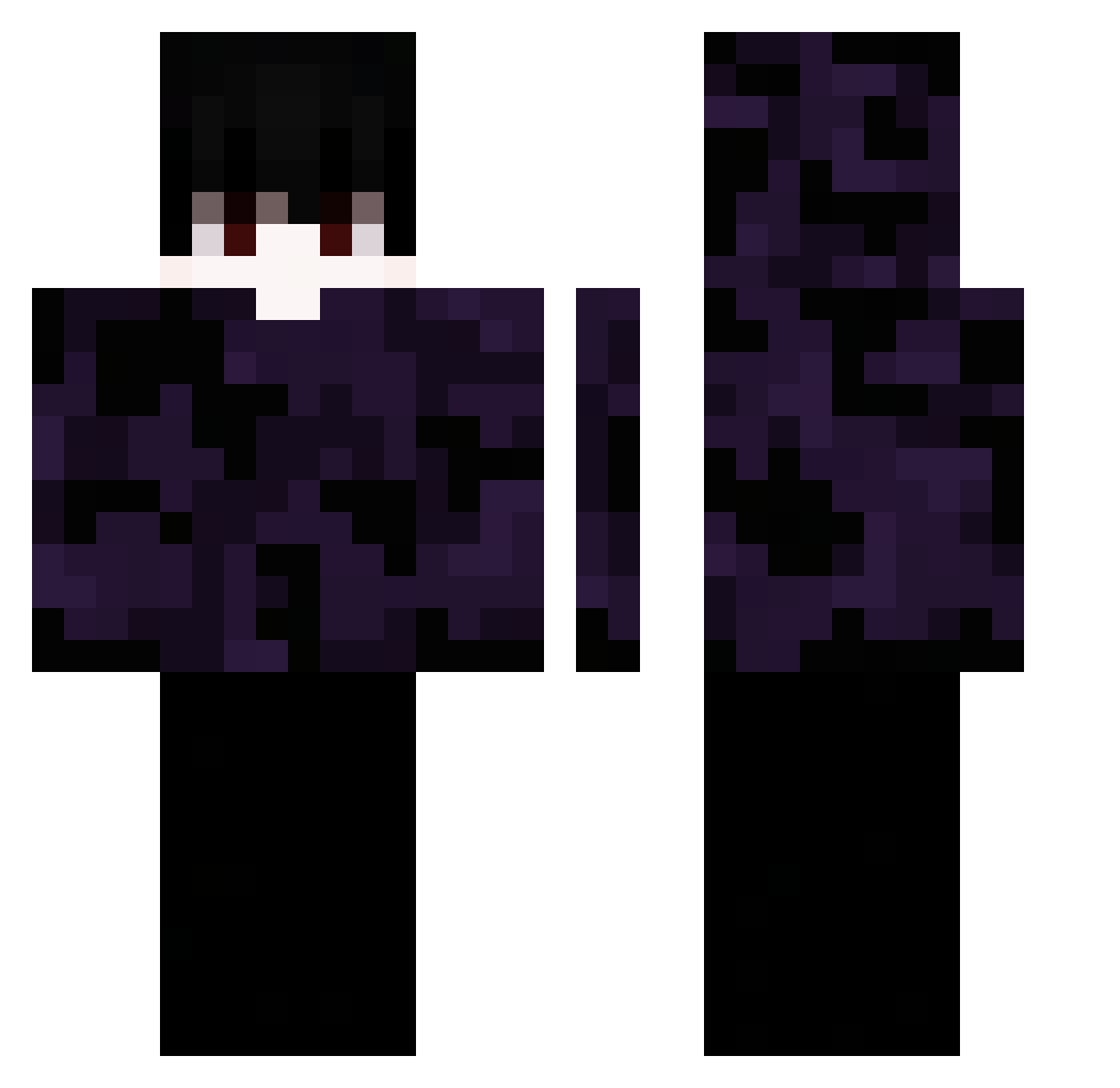 Qiueasy Minecraft skin, front and back view