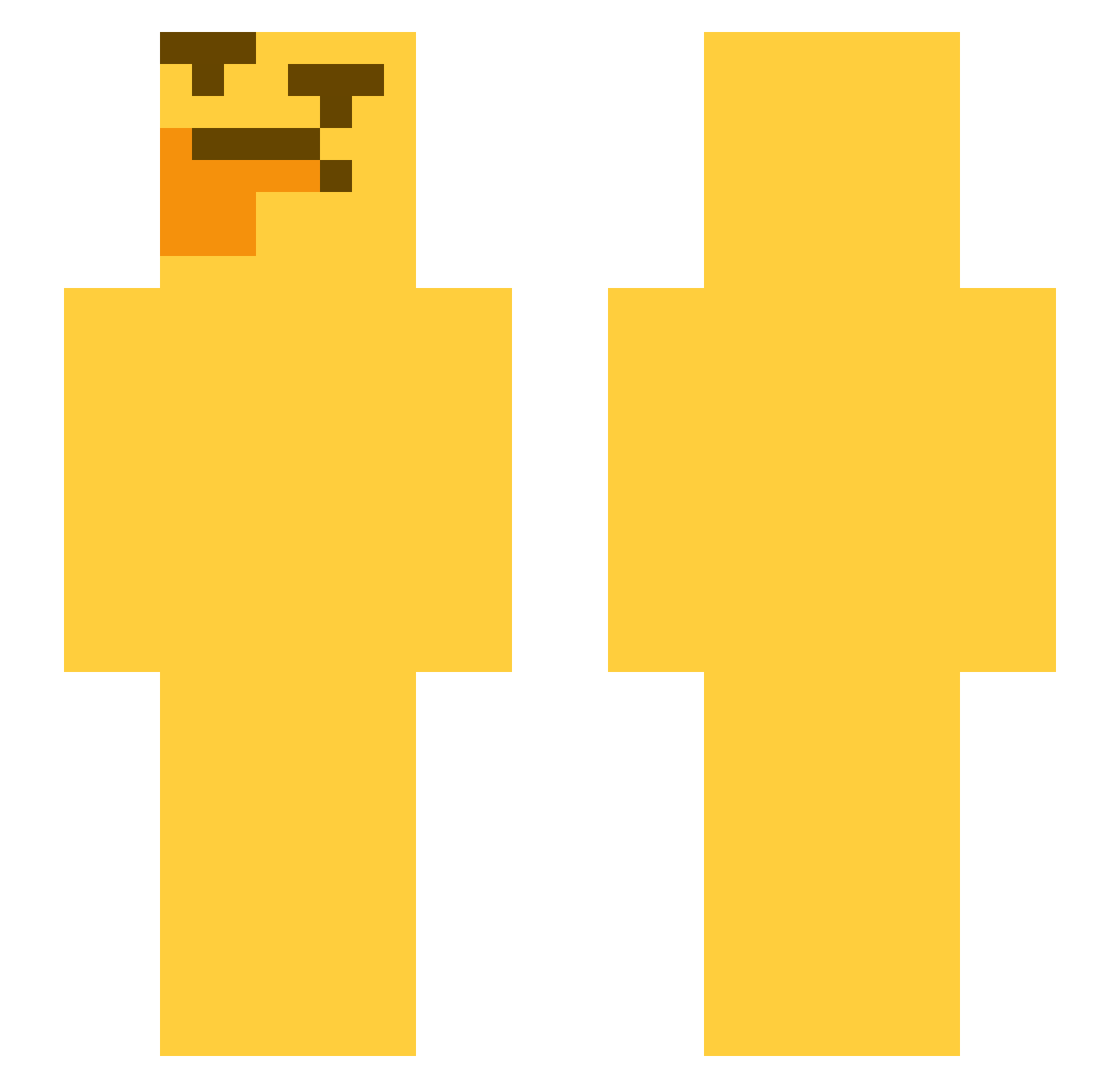 Specs Minecraft skin, front and back view