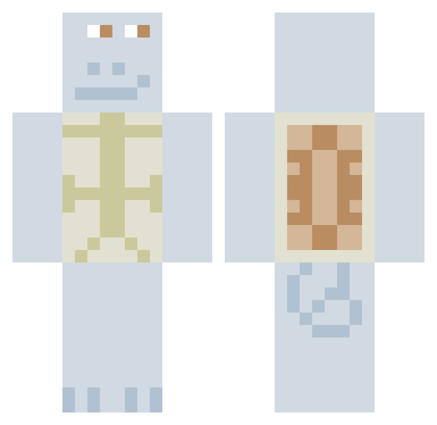 MnuG0 Minecraft skin, front and back view