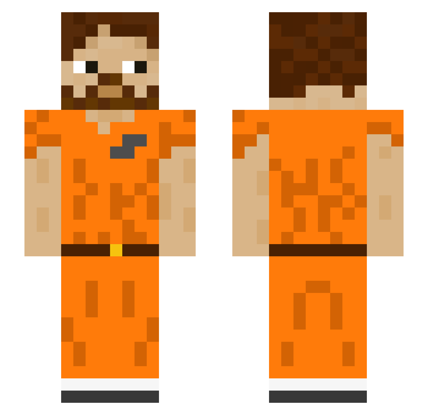 Thesussiestbaka Minecraft skin, front and back view