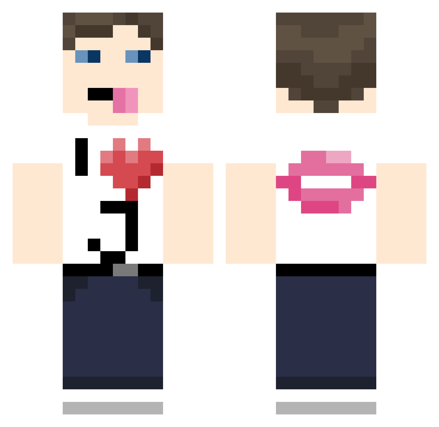 sveiten Minecraft skin, front and back view
