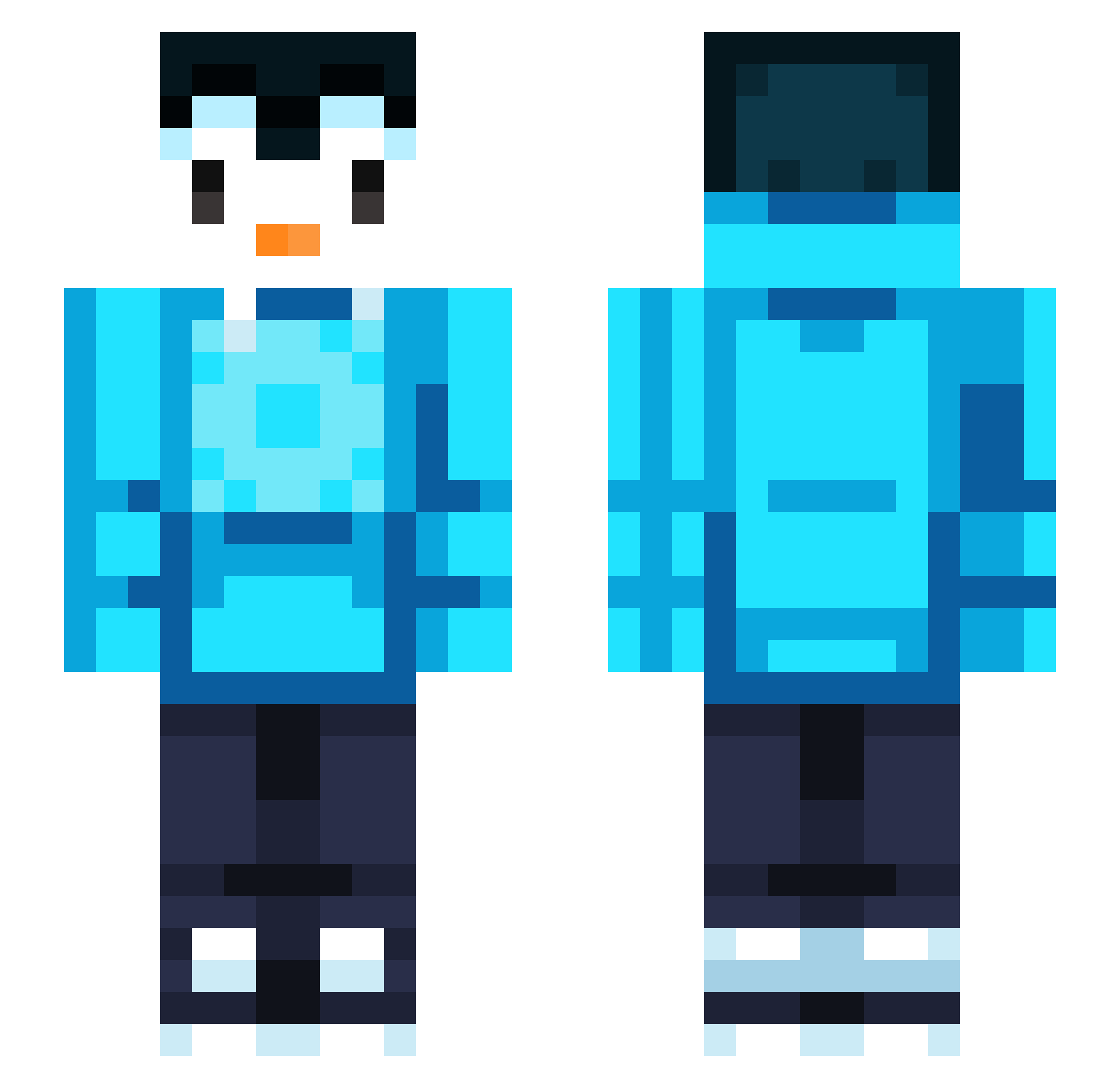 sadpenguin_gamer Minecraft skin, front and back view