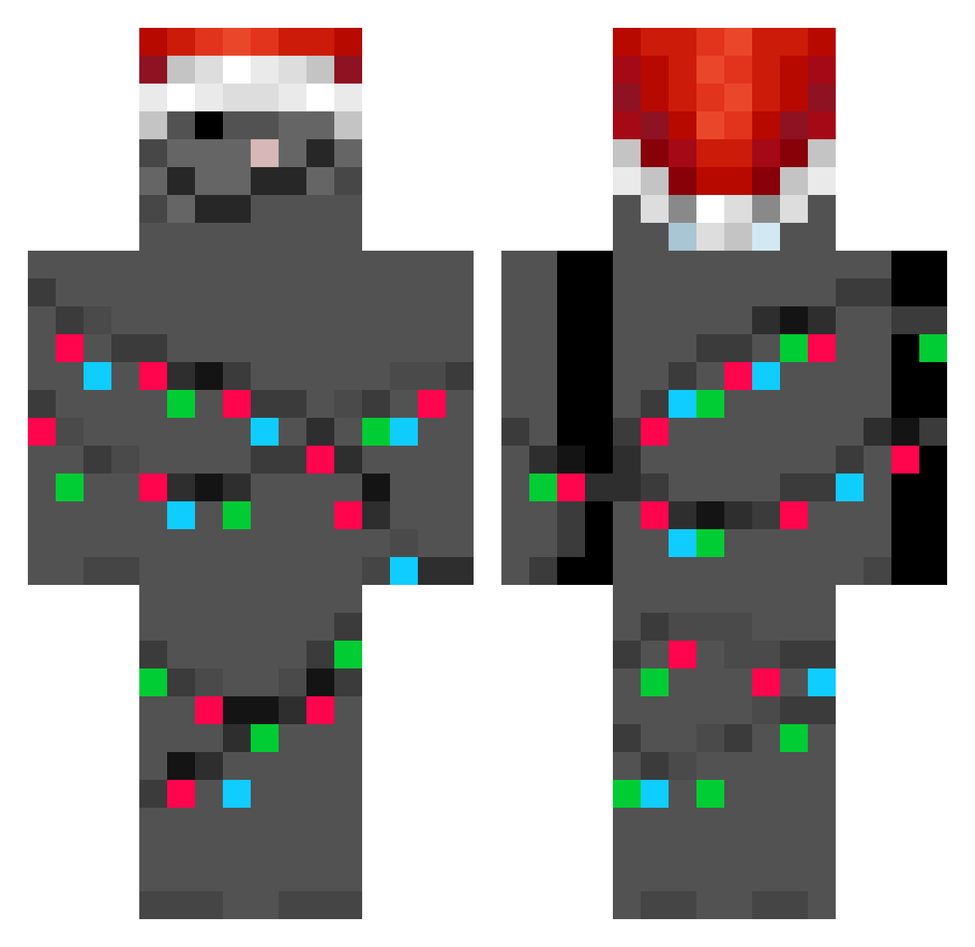 haroharper Minecraft skin, front and back view