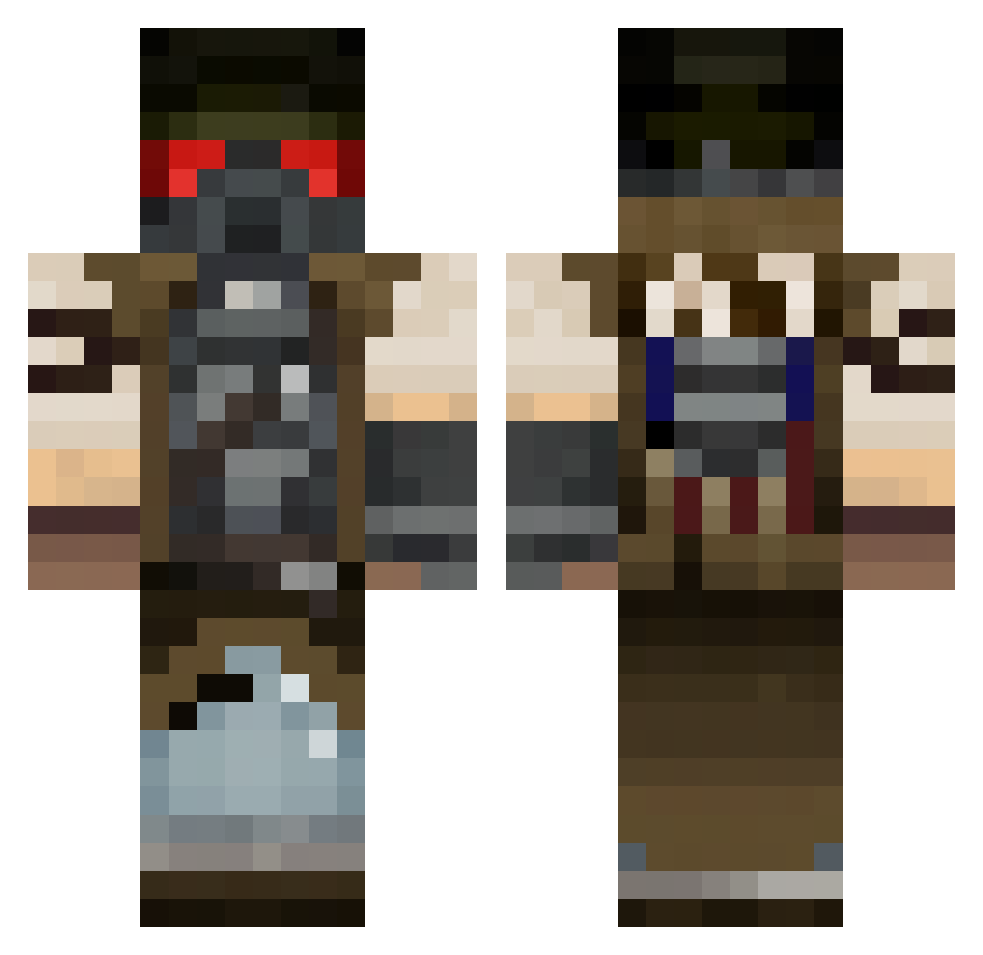 Ranger_Colt45 Minecraft skin, front and back view