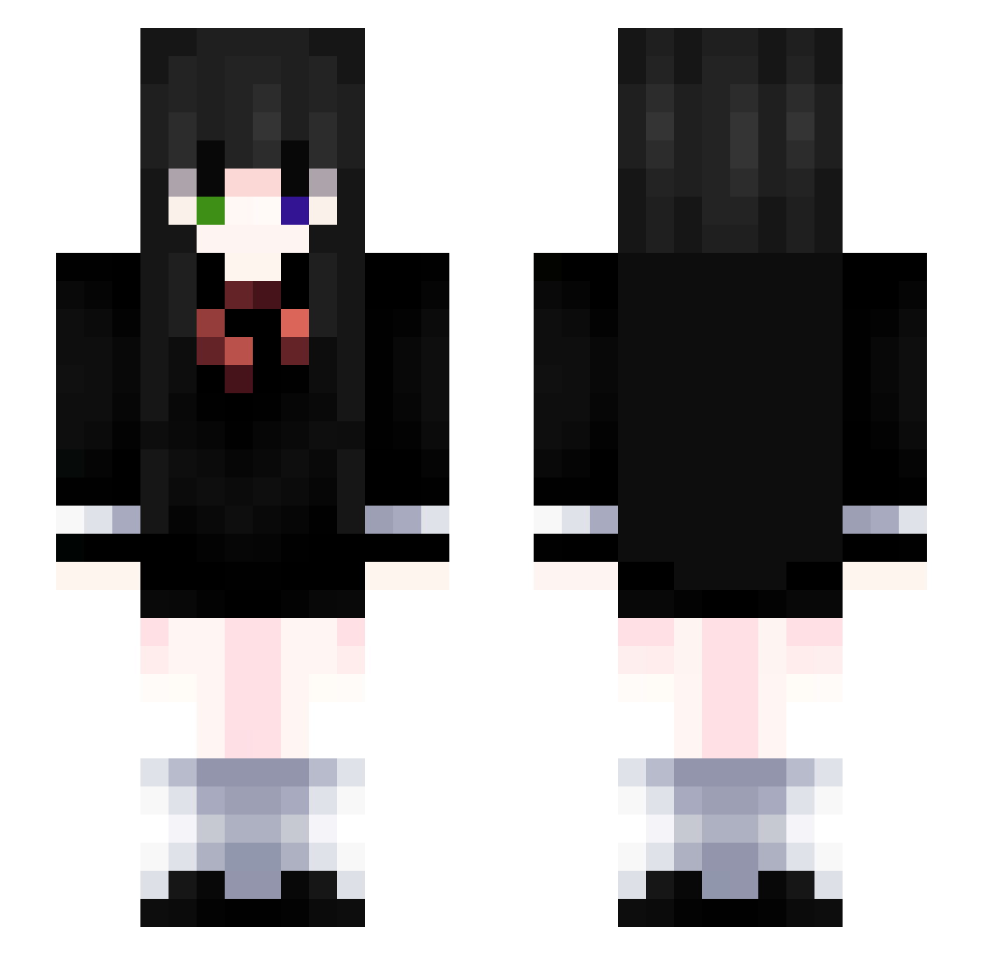 acertoss Minecraft skin, front and back view