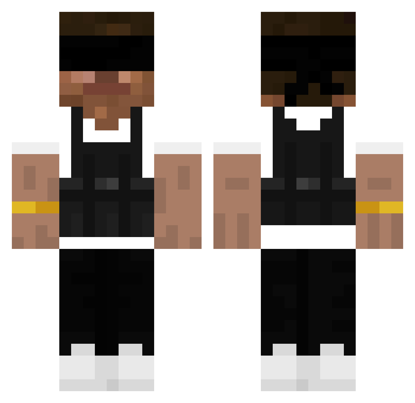 W_BENZ Minecraft skin, front and back view