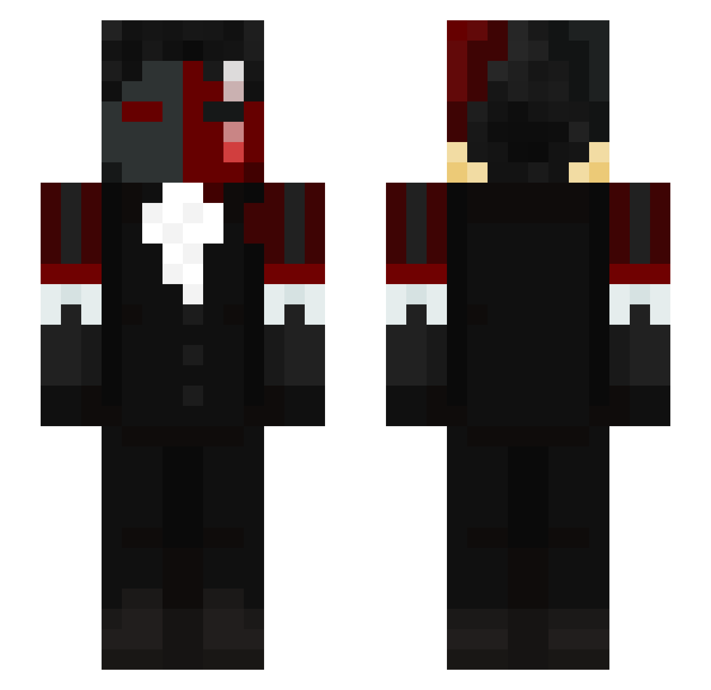 Ichiwa Minecraft skin, front and back view