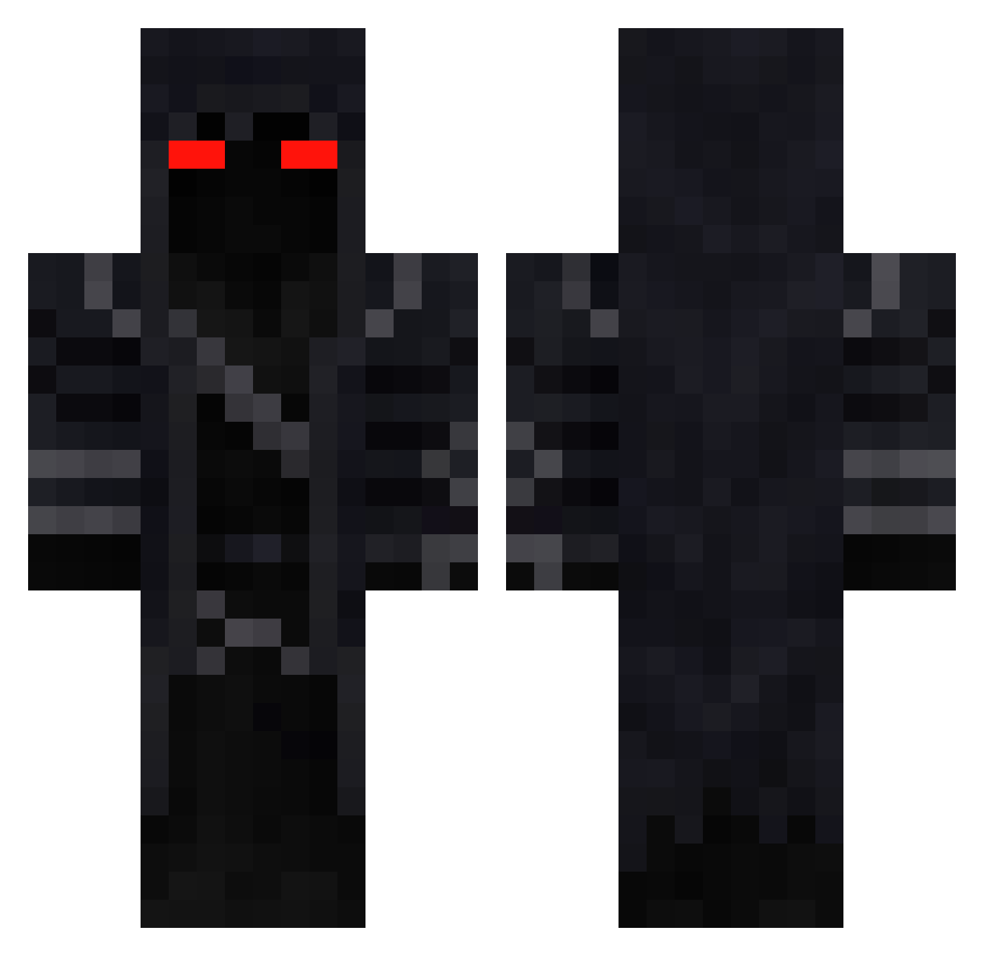 hicup2022 Minecraft skin, front and back view