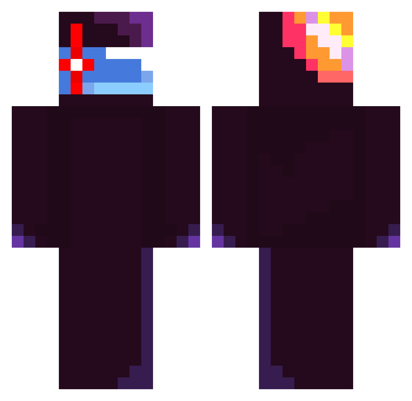 cerisebead94935 Minecraft skin, front and back view