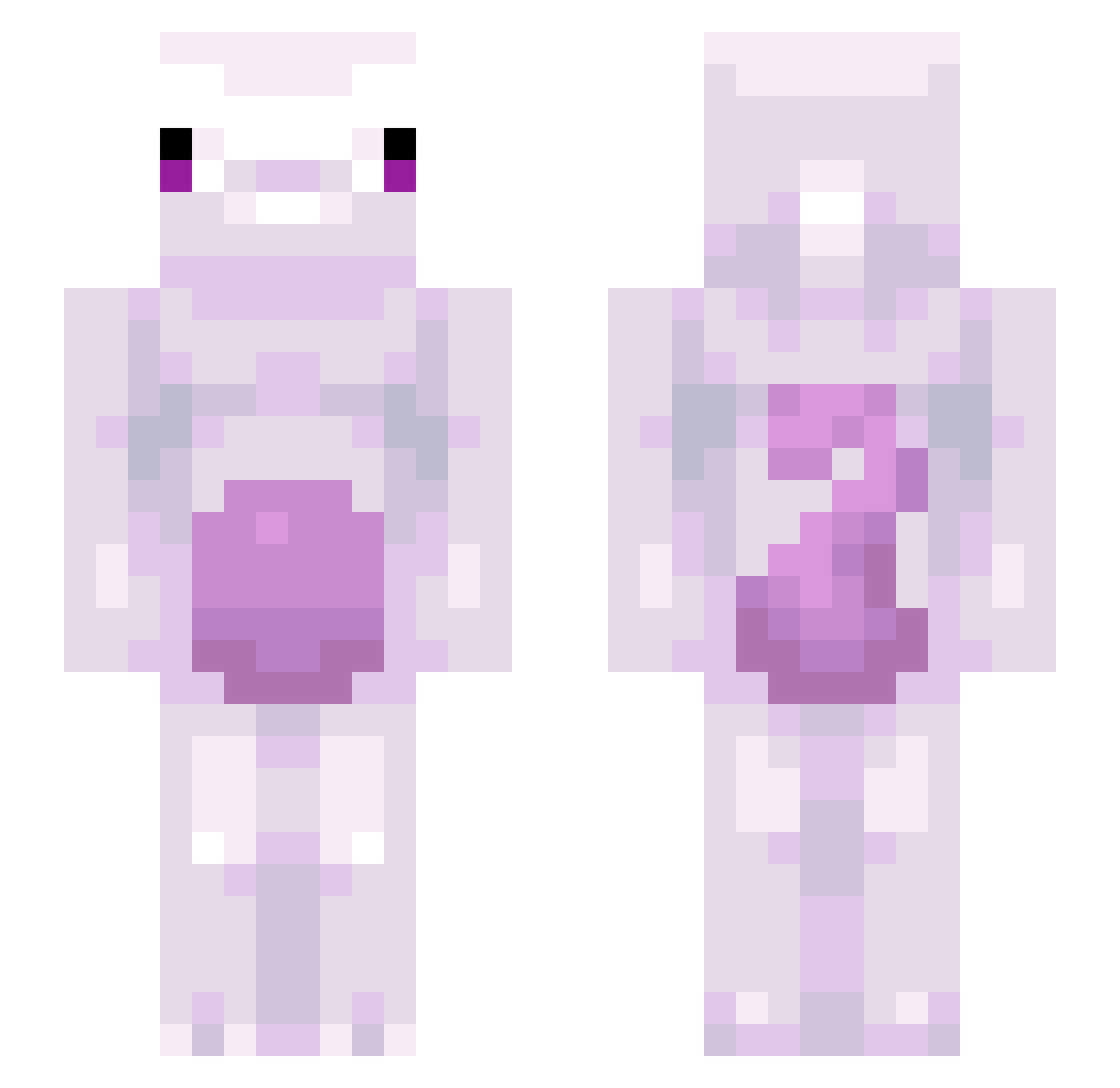 Raisers Minecraft skin, front and back view