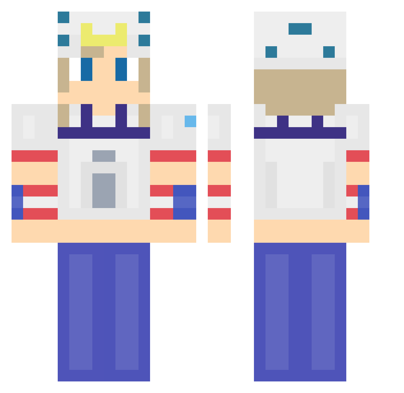 Yiramu_ Minecraft skin, front and back view