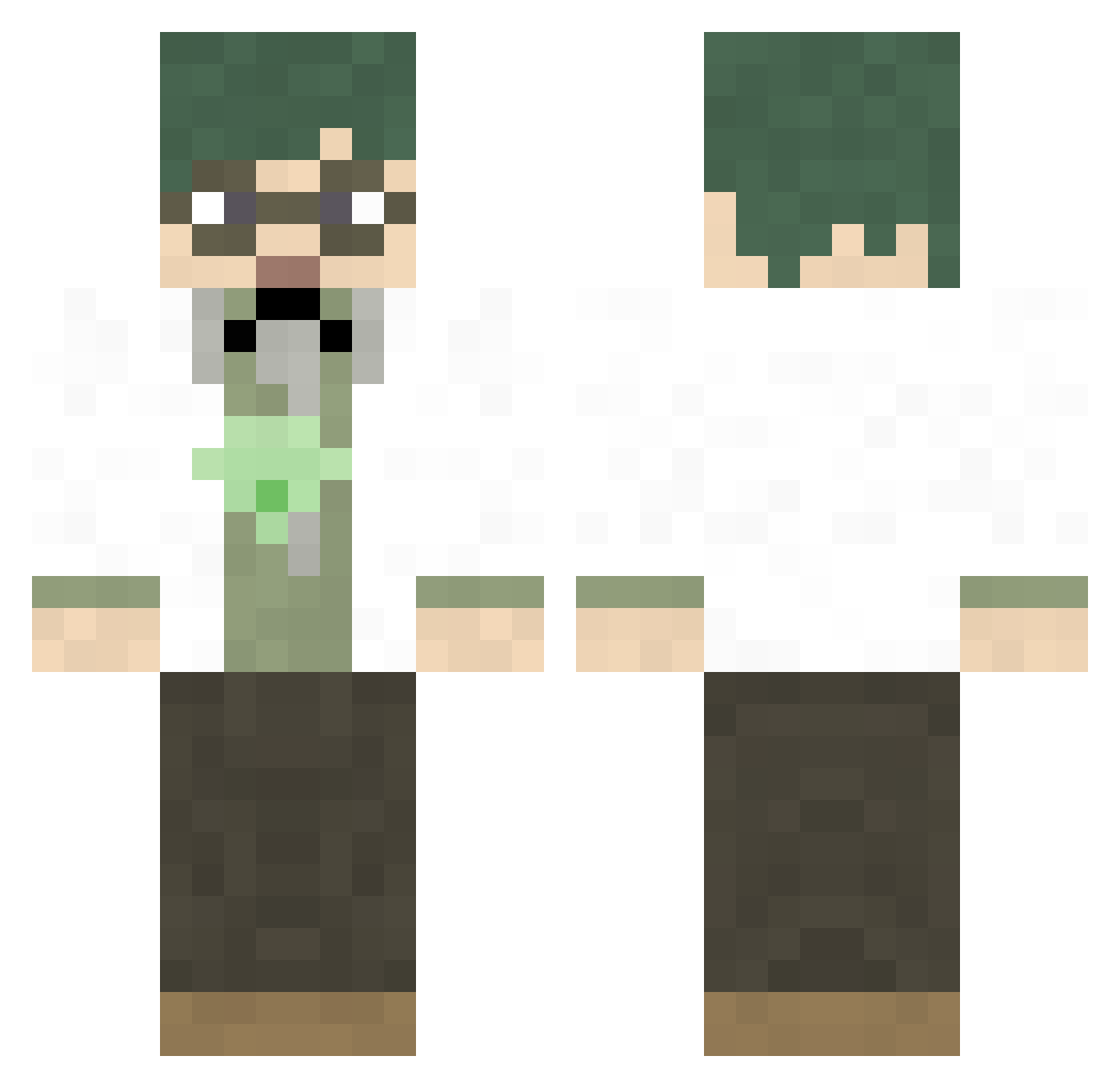 he4rtbrk Minecraft skin, front and back view