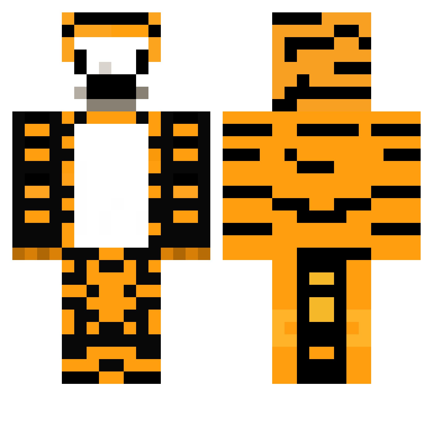 Rings Minecraft skin, front and back view