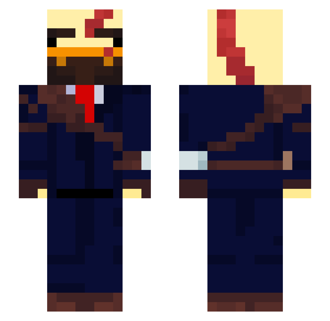 kendrih Minecraft skin, front and back view