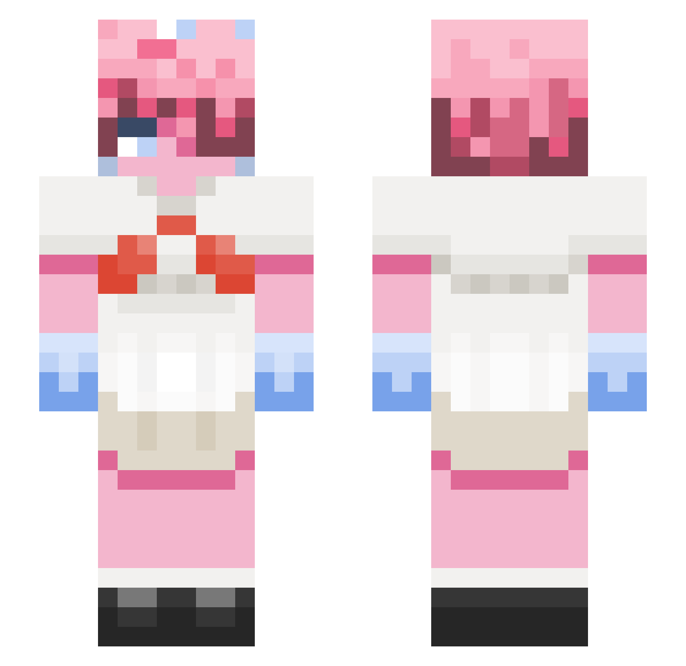 TrickOr_Treat Minecraft skin, front and back view