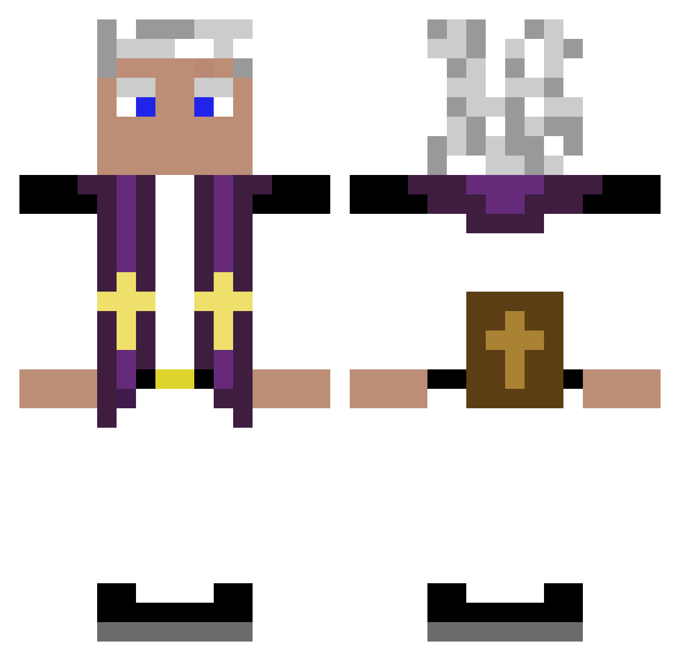 Tigger__79 Minecraft skin, front and back view