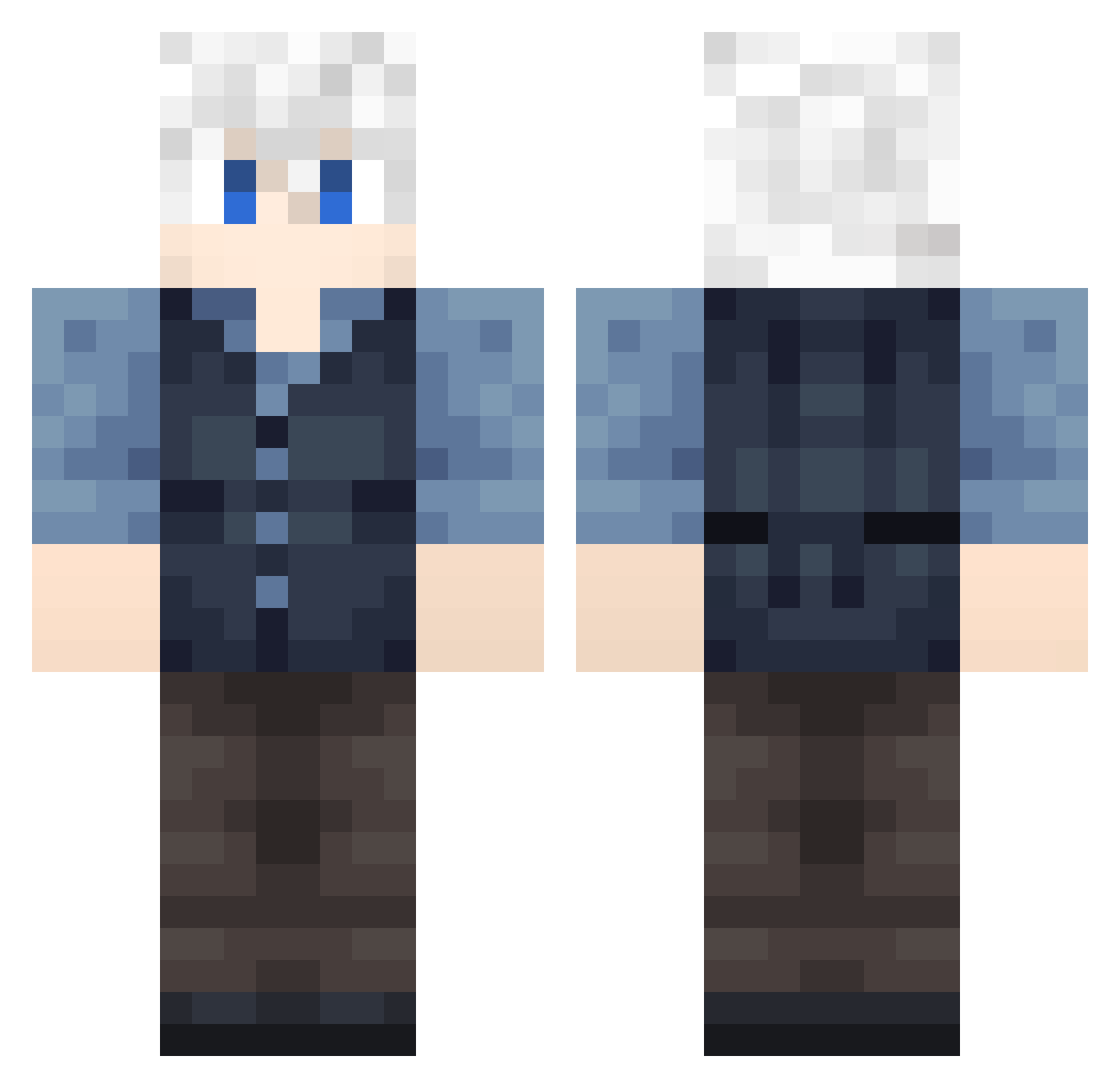 ssx Minecraft skin, front and back view